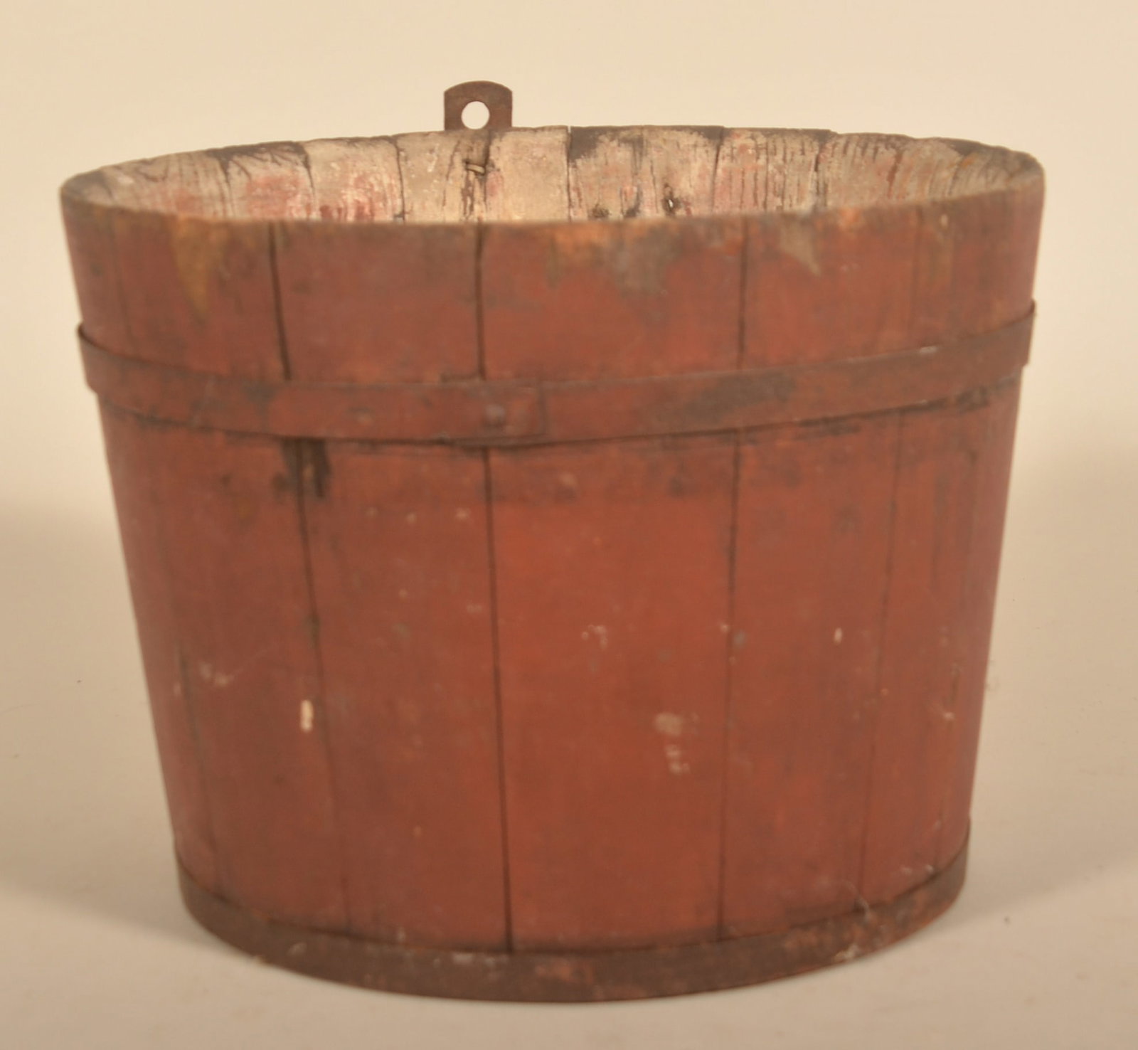 Nice Red-Painted Pennsylvania Sap Bucket (1 of 4)