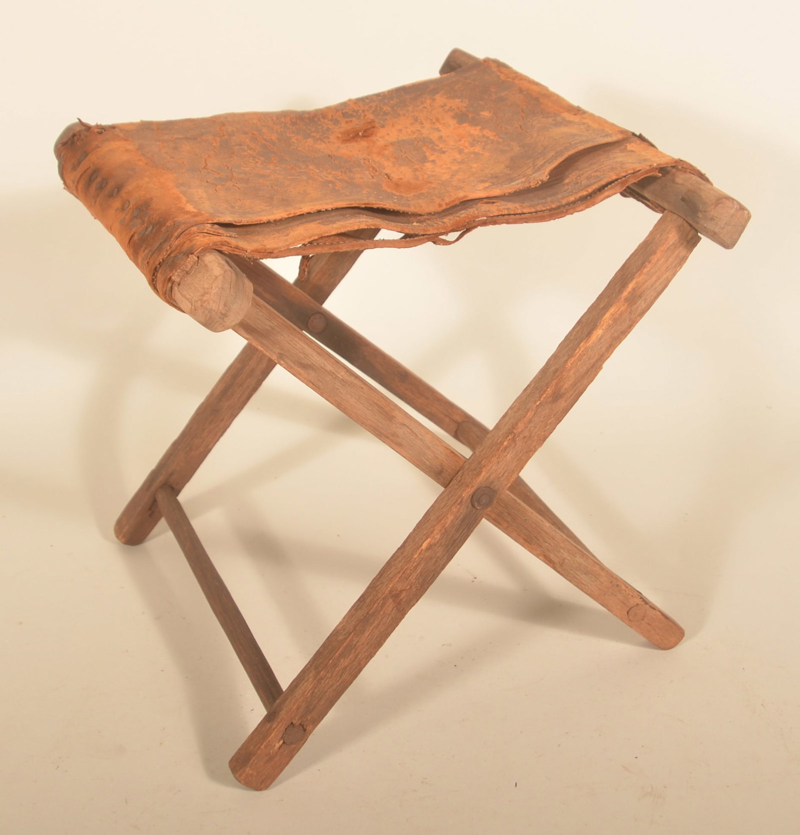 Great Primitive Pre-Civil War Camp Stool (1 of 3)