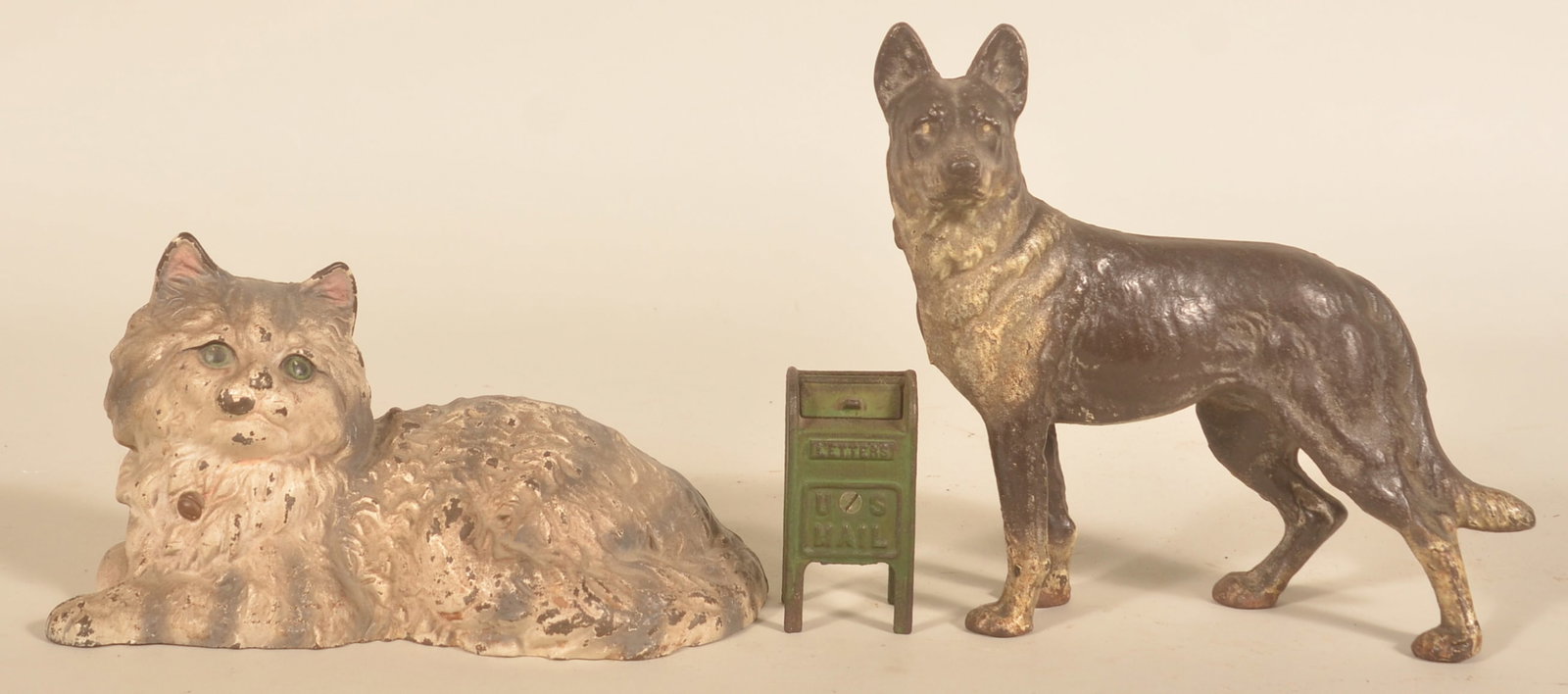 Fireside Cat & German Shepherd Doorstops & Bank (1 of 5)