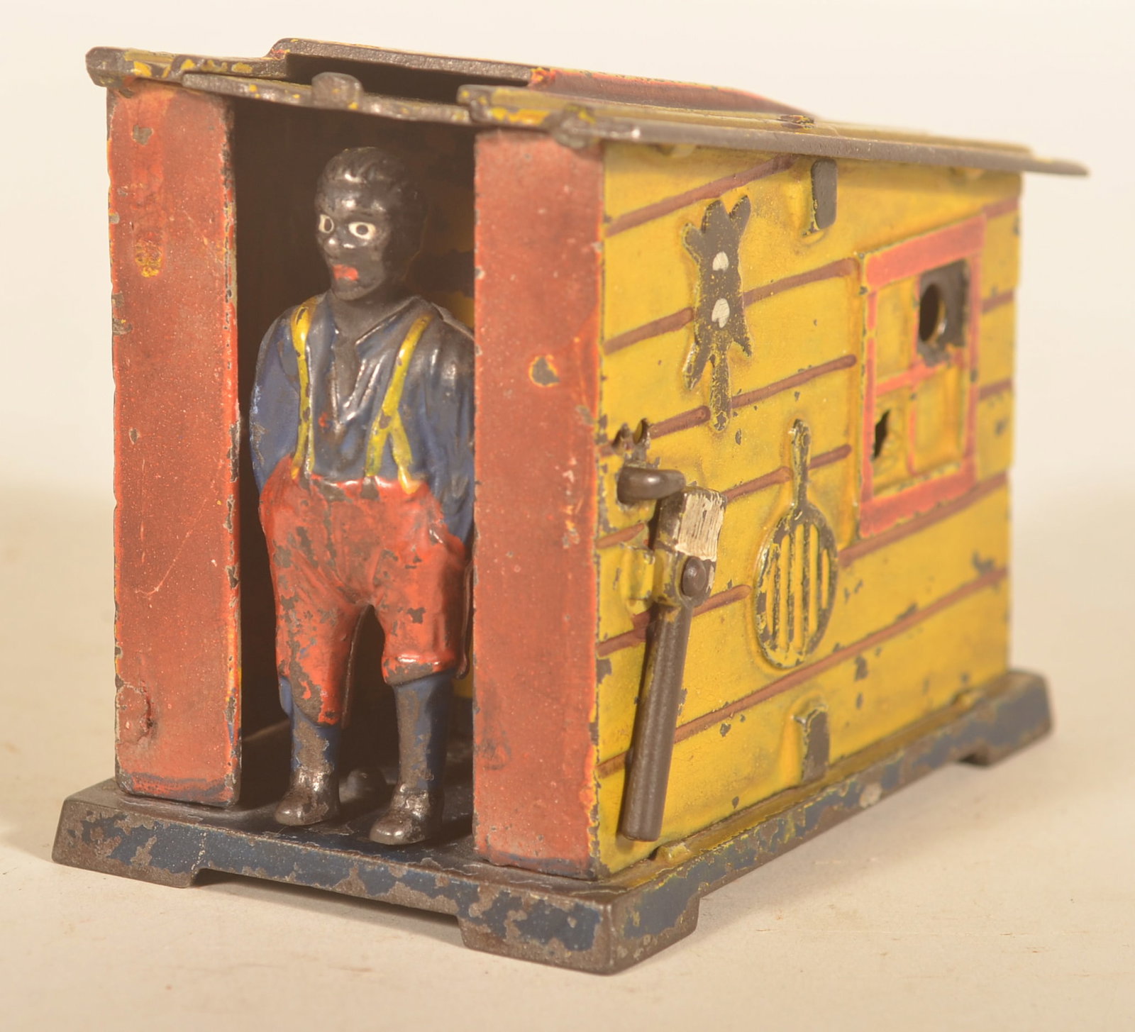 Yellow Stevens Cabin Mechanical Bank (1 of 6)