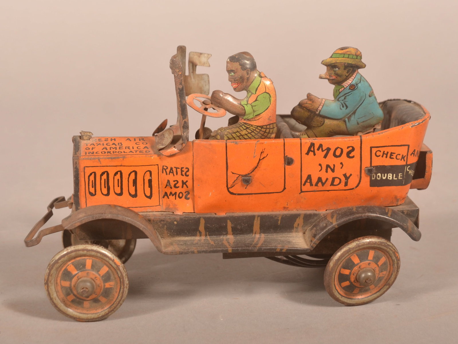Marx Amos & Andy Fresh Air Taxi Windup Tin Toy (1 of 5)