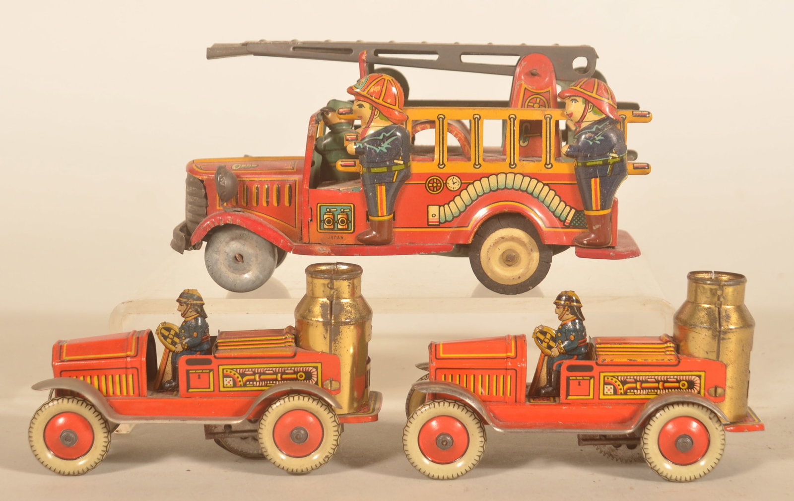 3 Tin Windup Toy Firetrucks (1 of 4)