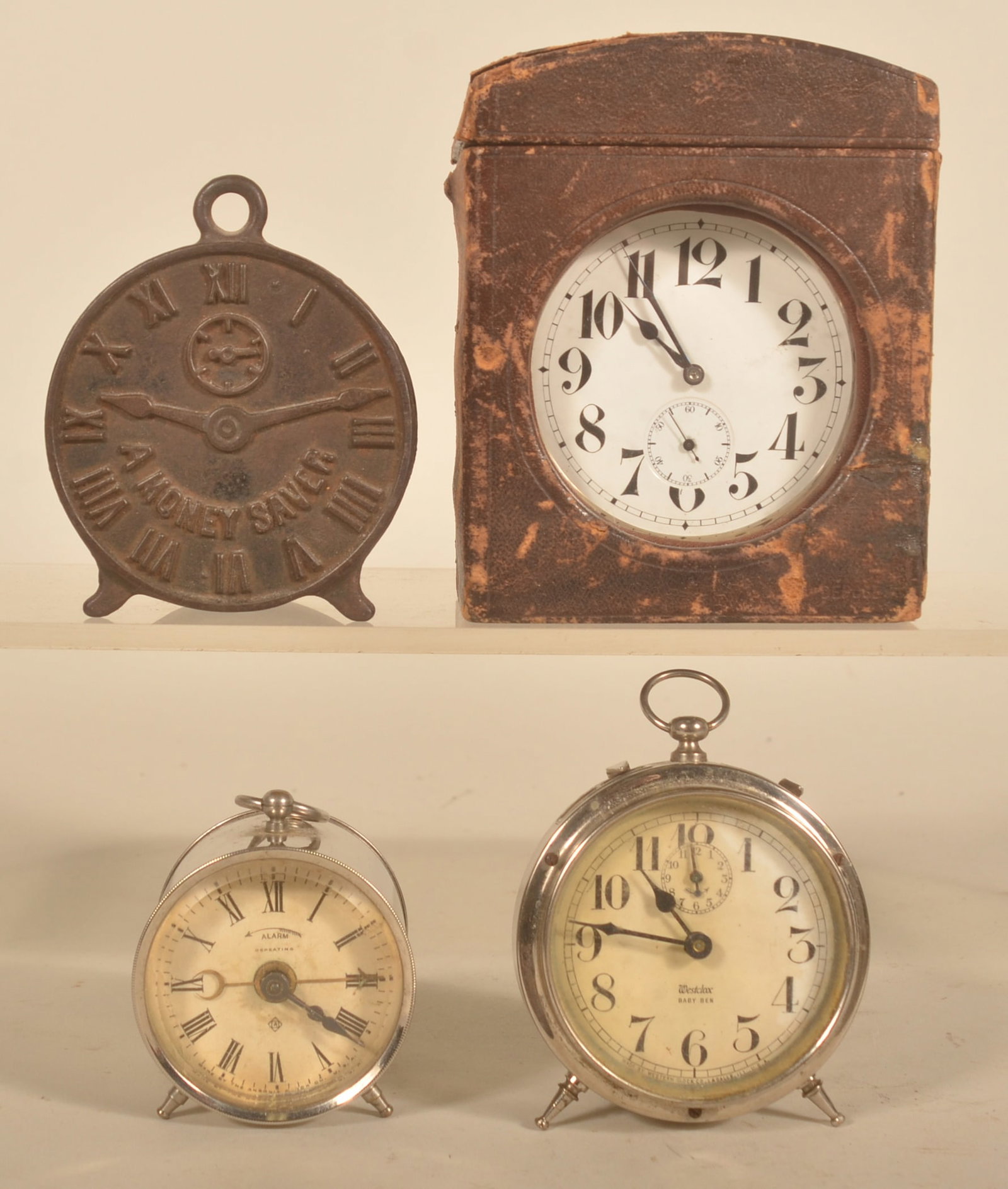 Group of Nickel-Plated Travel & Alarm Clocks (1 of 8)