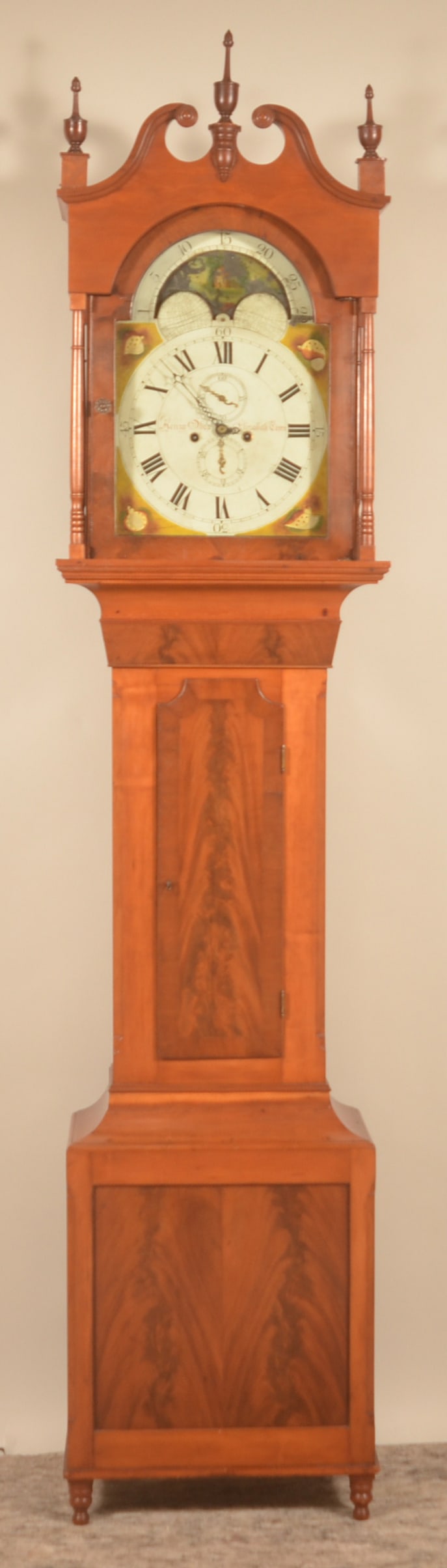 Henry Ober Elizabethtown PA Cherry Tall Case Clock (1 of 10)