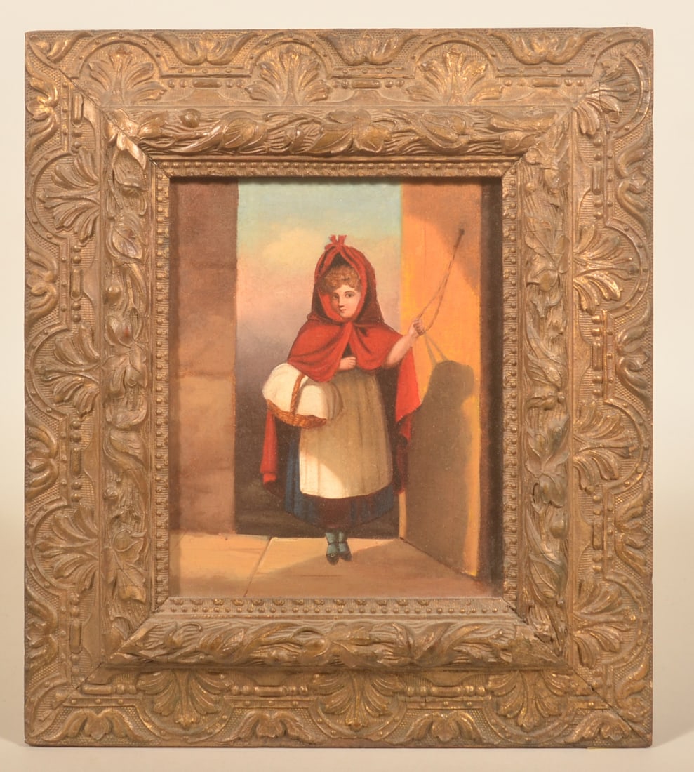 English Oil Painting Little Red Riding Hood (1 of 4)
