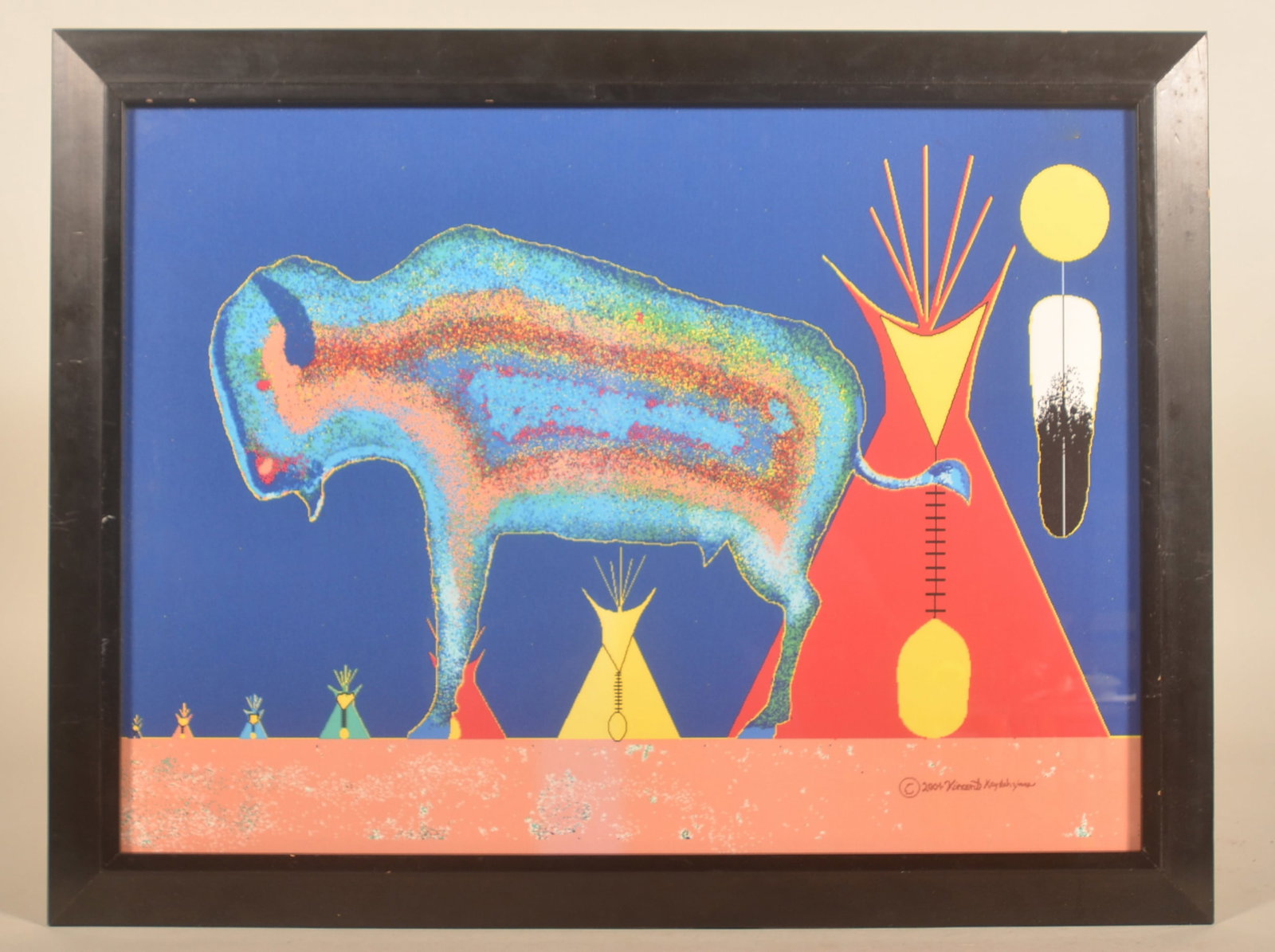 Signed 2004 Print by Vincent Kaydahzinne (1 of 2)