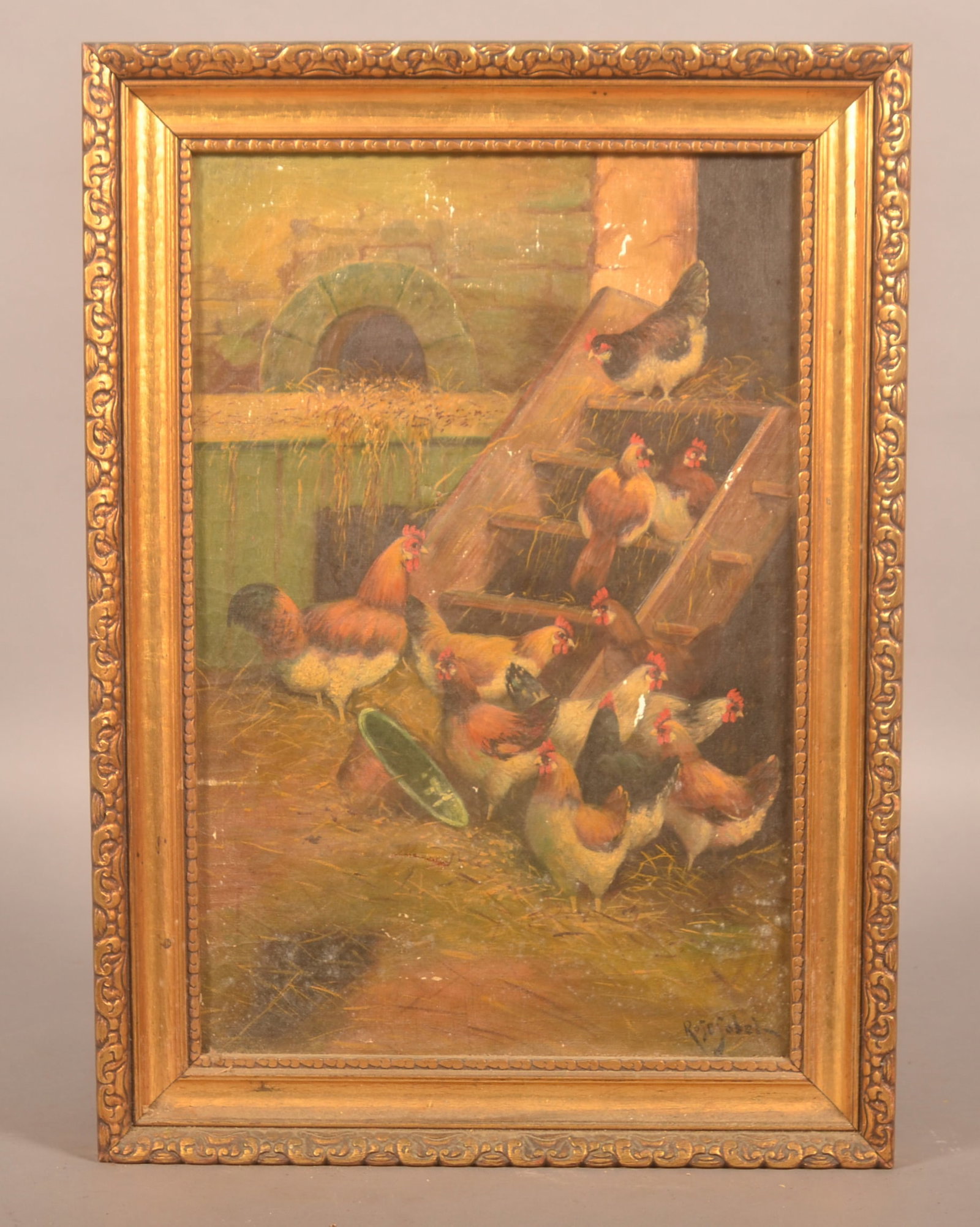 Rose Sobel Signed Oil on Canvas Painting (1 of 4)