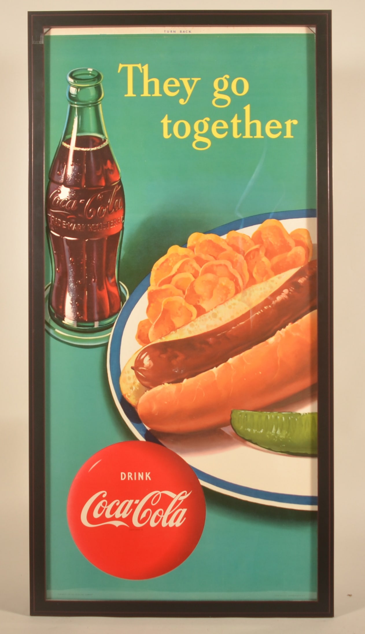 Large 1953 Cardboard Coca-Cola Advertising Sign (1 of 4)