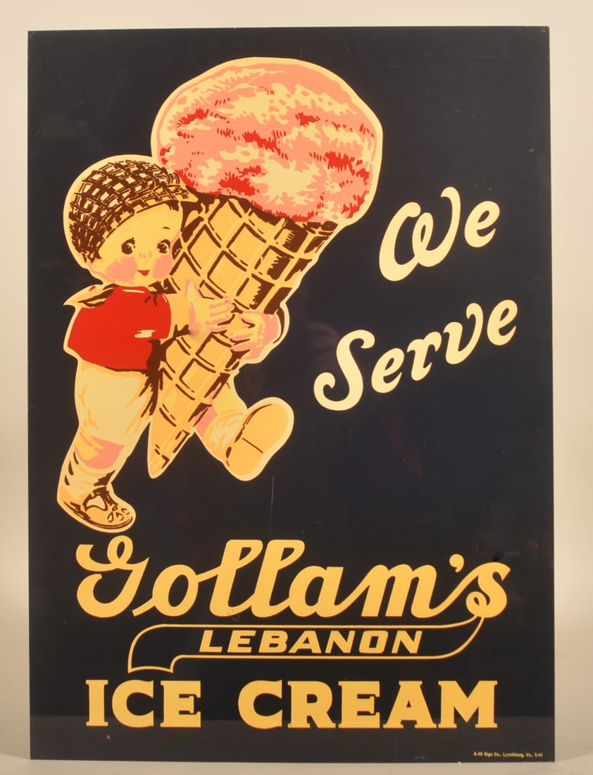 Gollam's Lebanon Double-Sided Ice Cream Sign (1 of 7)