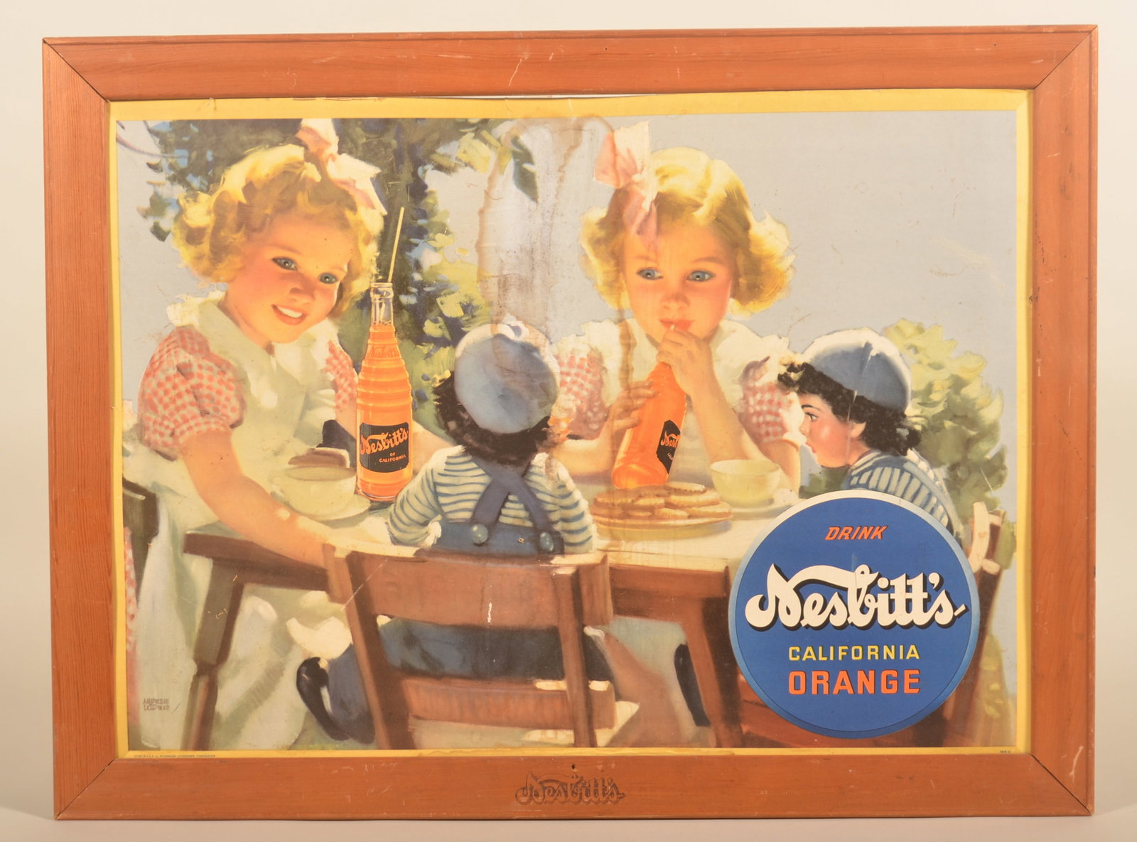 Drink Nesbitt's California Orange Sign Orig. Frame (1 of 4)
