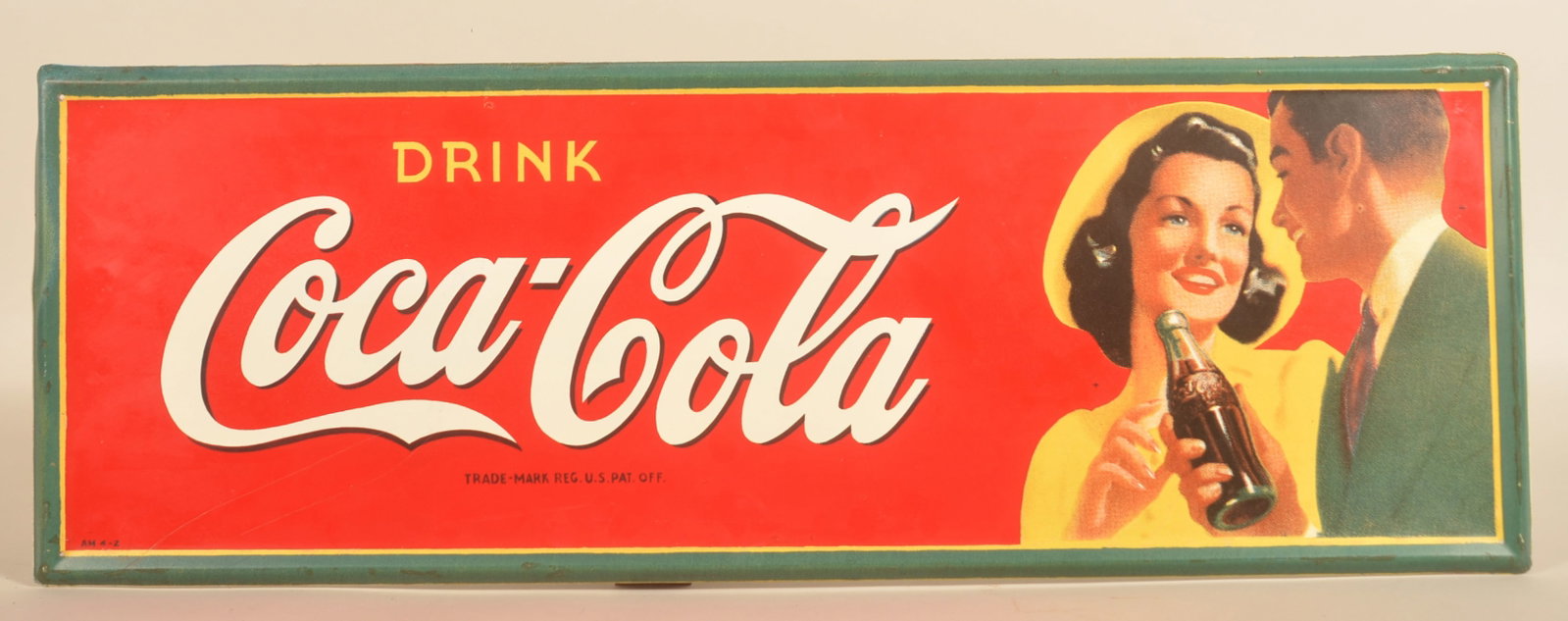 1942 SST Self-Framed Drink Coca-Cola Sign (1 of 4)