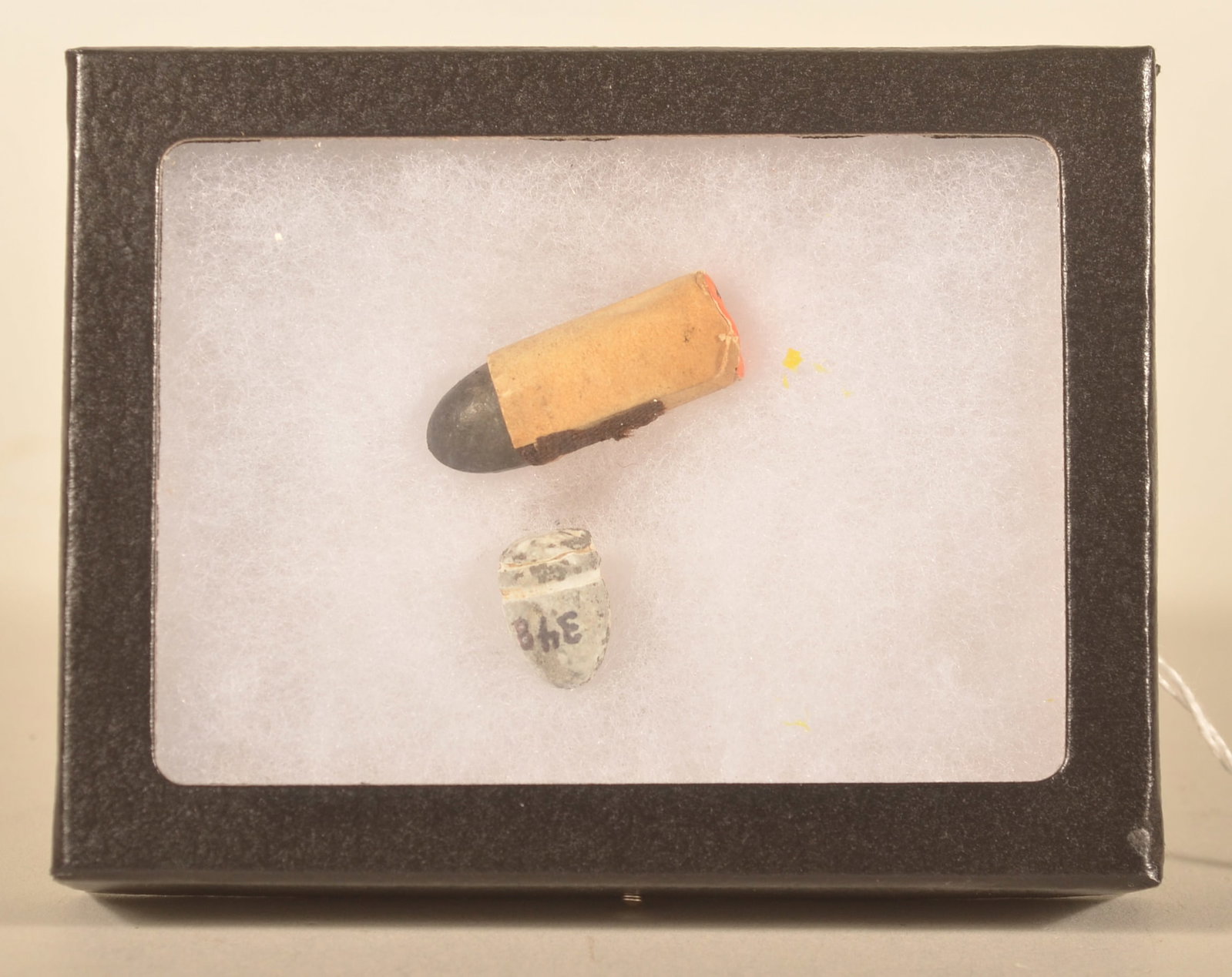 CSA .44 Kerr Civil War Pistol Cartridge: Original unused cartridge for use with the single action 5-shot Kerr revolver imported by the South from England. Cartridge is marked "Kerr London" on paper base. Provenance: The collection of Craig a