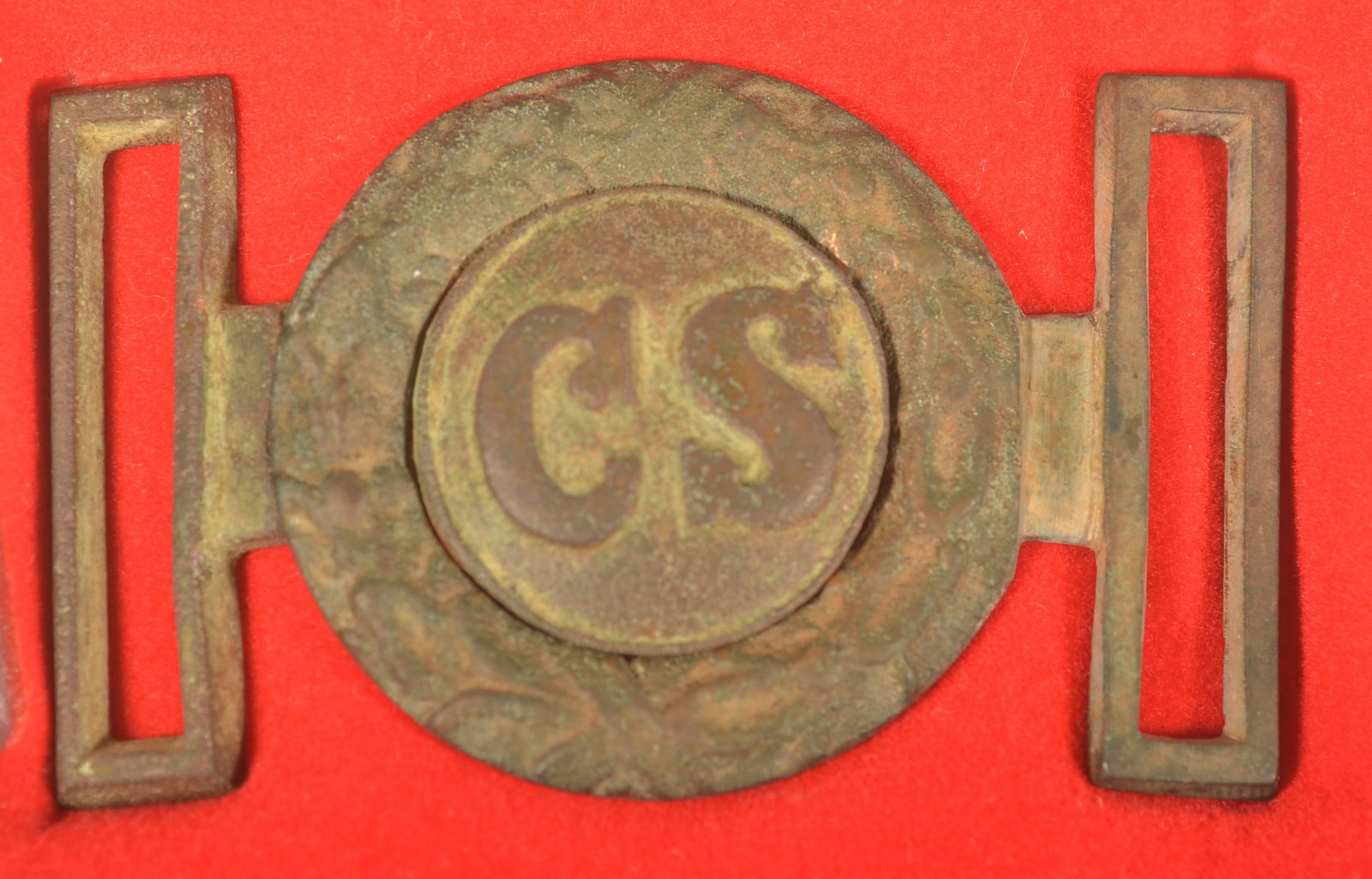 Original Confederate Tongue & Wreath Belt Buckle (1 of 6)