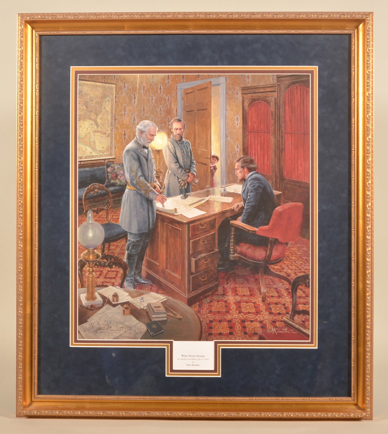 Kunstler Civil War Print "White House Strategy" (1 of 5)