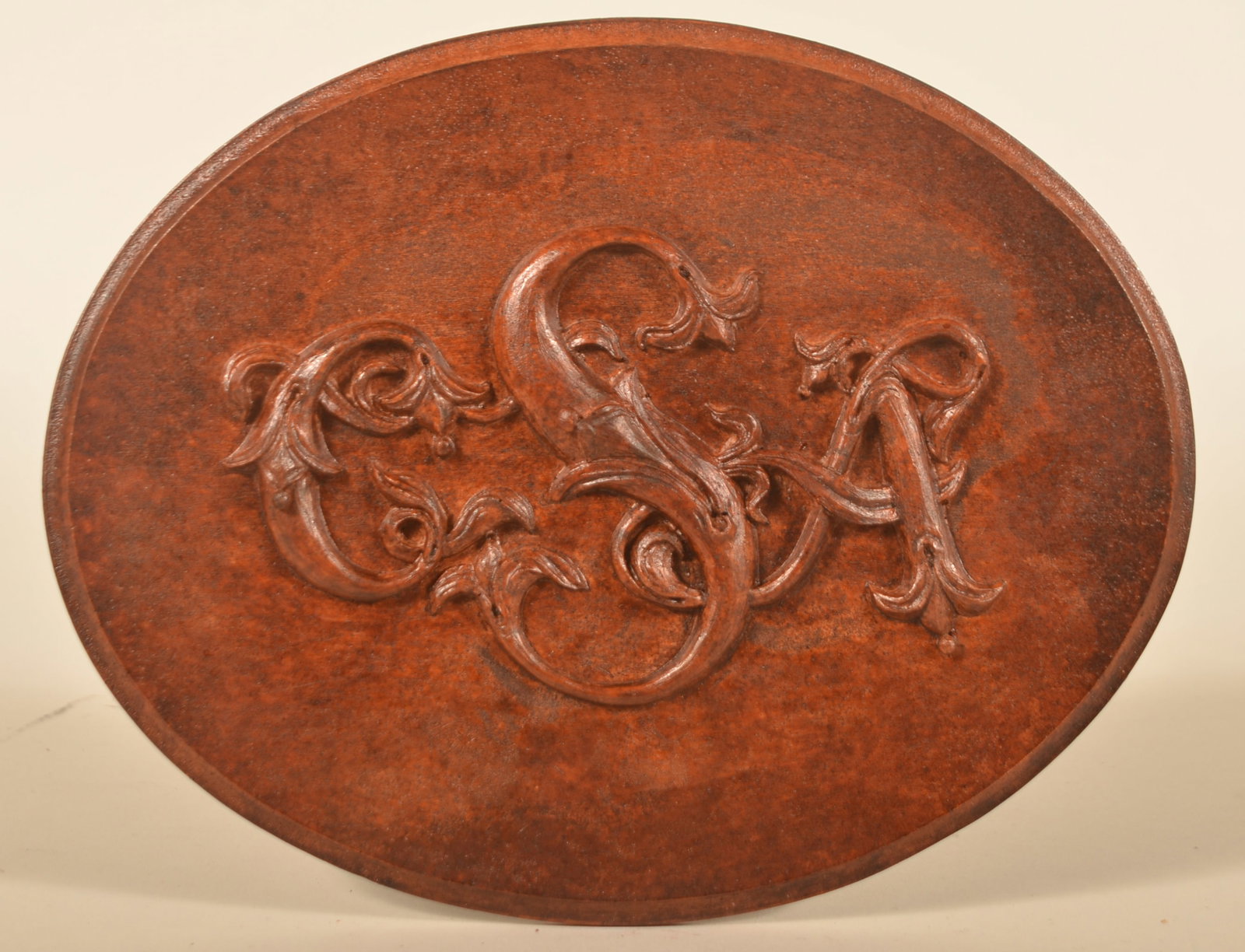 Signed Gary Casteel "CSA" Wall Plaque: Resin plaque signed on reverse. Provenance: The collection of Craig and Cynthia Wertz. 9 1/2"W