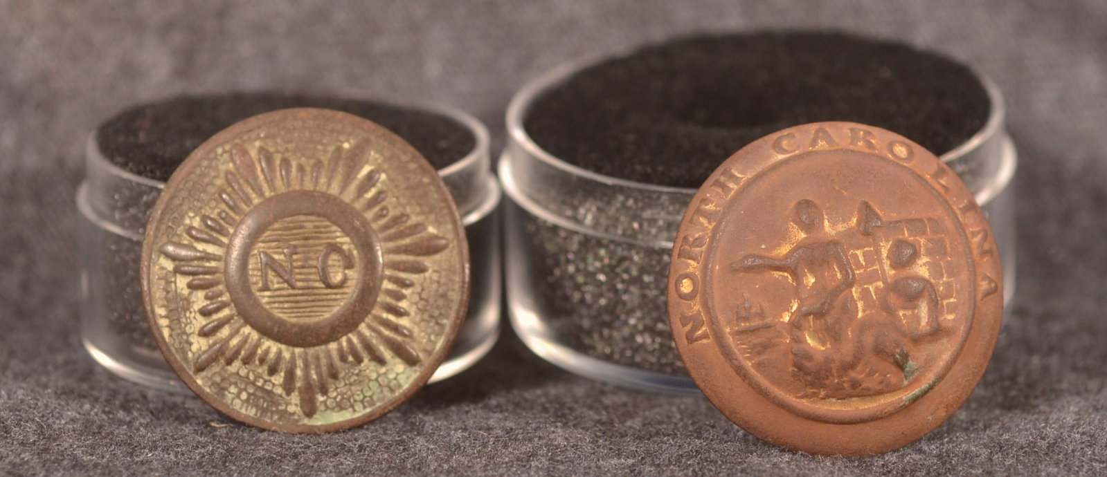 Dug State of North Carolina Civil War Buttons (1 of 6)
