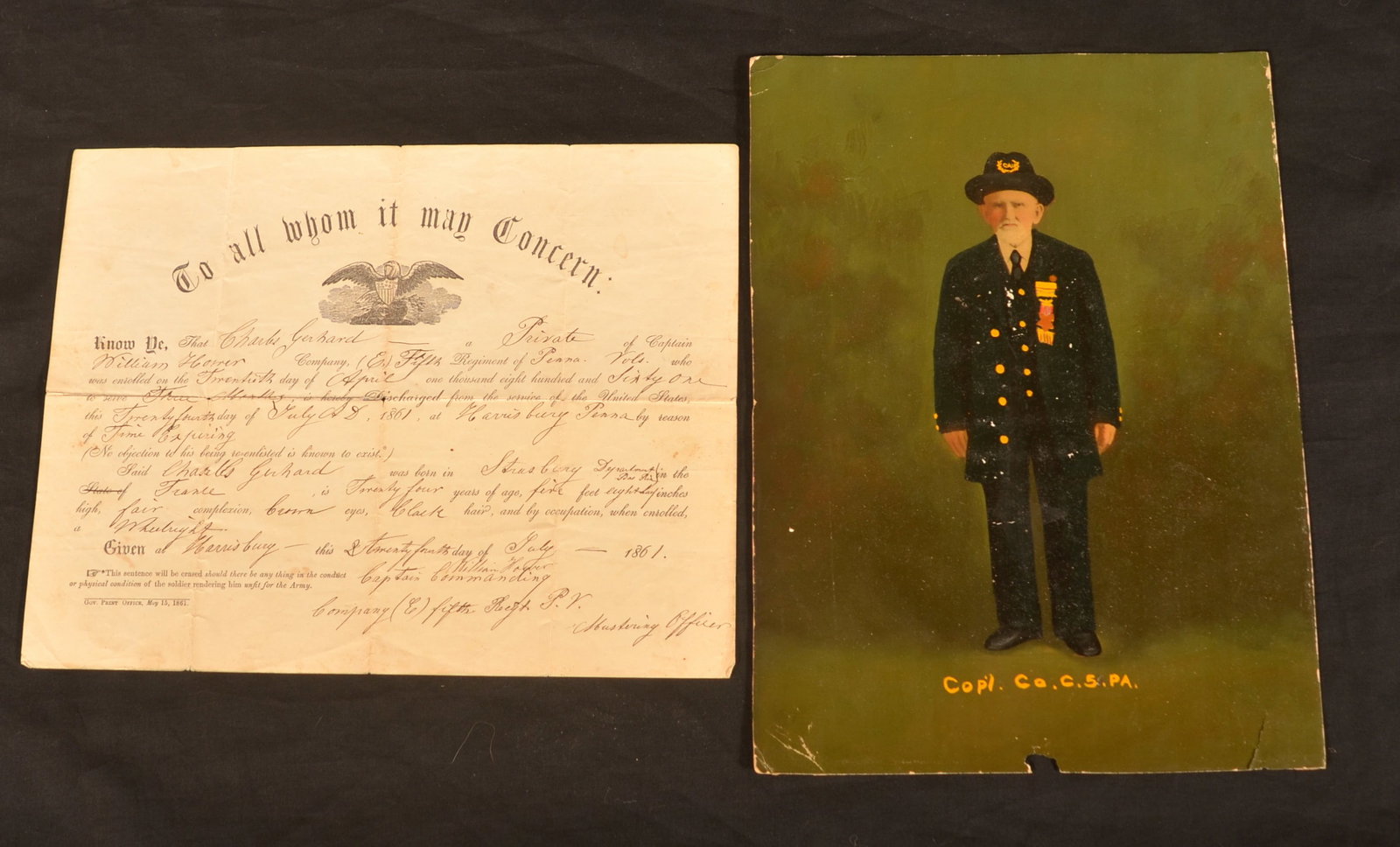 Civil War 5th Pennsylvania Discharge & Photo (1 of 3)