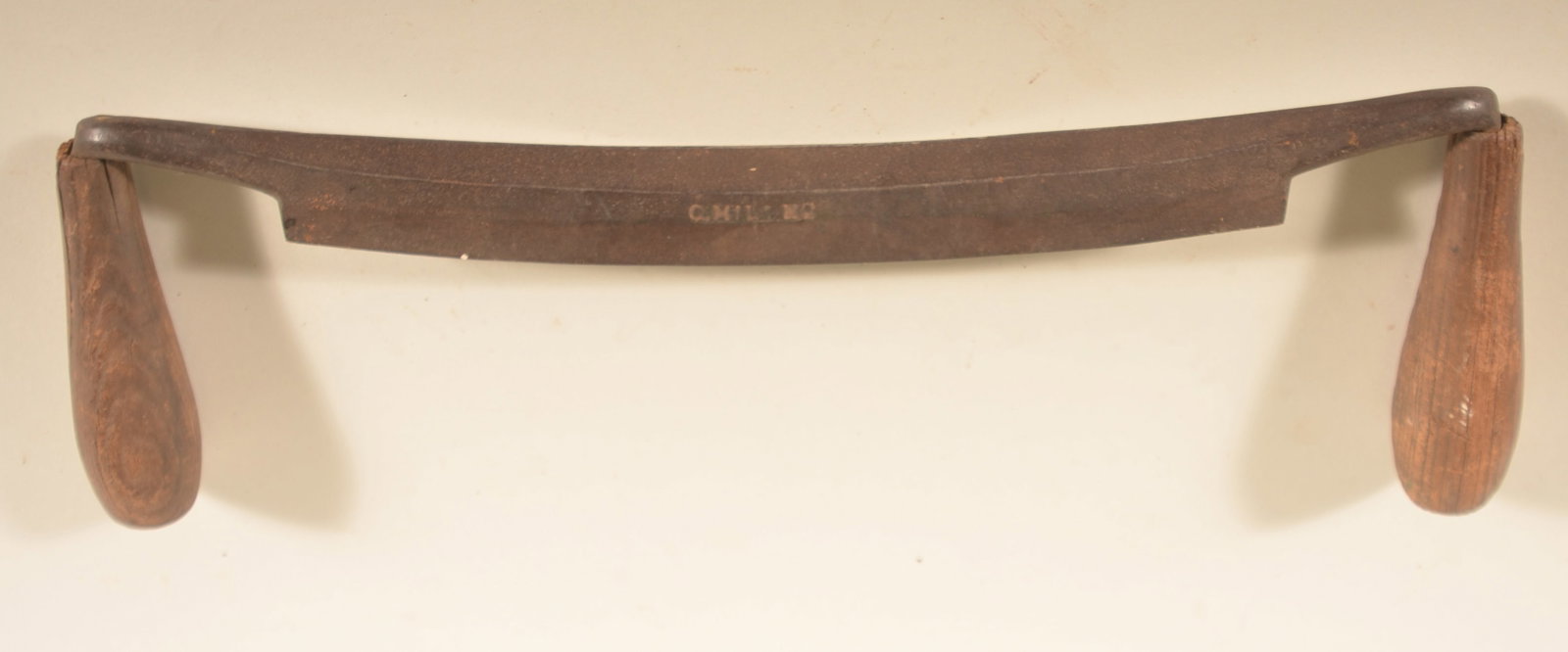 Signed C. Miller York County Draw Knife: Stamped in middle of the blade. Blacksmith was possibly working in York County in the 19th century. 17 1/2"W