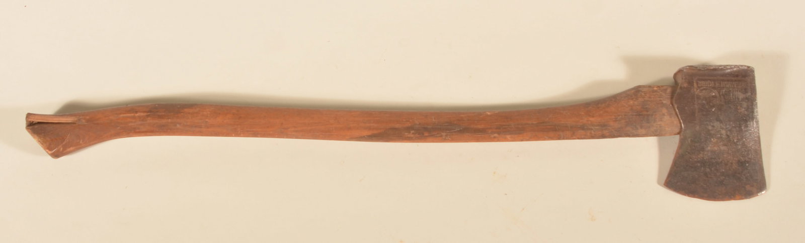 Biddle Hardware Co. "The Wm Penn Axe": An early and original axe that predates the Supplee/Biddle merger in 1919. The strike is worn but the words "hand forged" and "Philadelphia" are discernible below the logo. 31"L