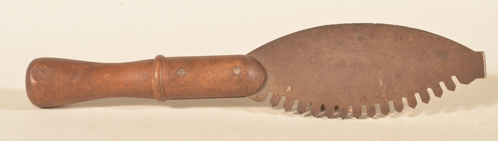 Unusual Fish-Shaped Hand Saw: Unsigned blade with original handle. 12"L
