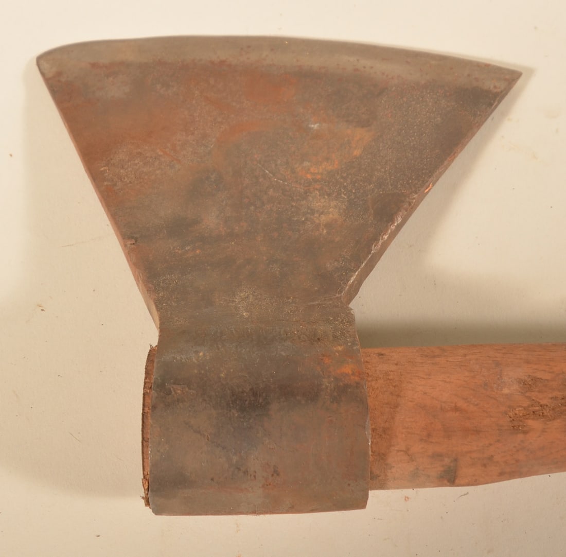 19th C. Large Blacksmith-Made Poll Axe - 3