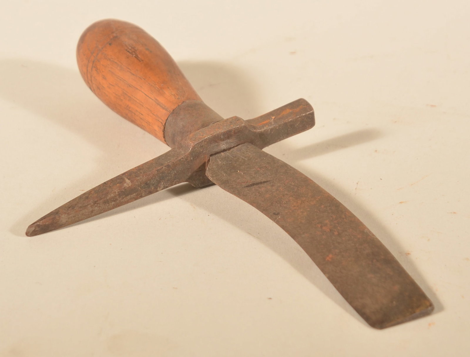 Unusual Combination Knife/Punch Hand Tool: 19th century, found locally in Lancaster County, PA. 9"L