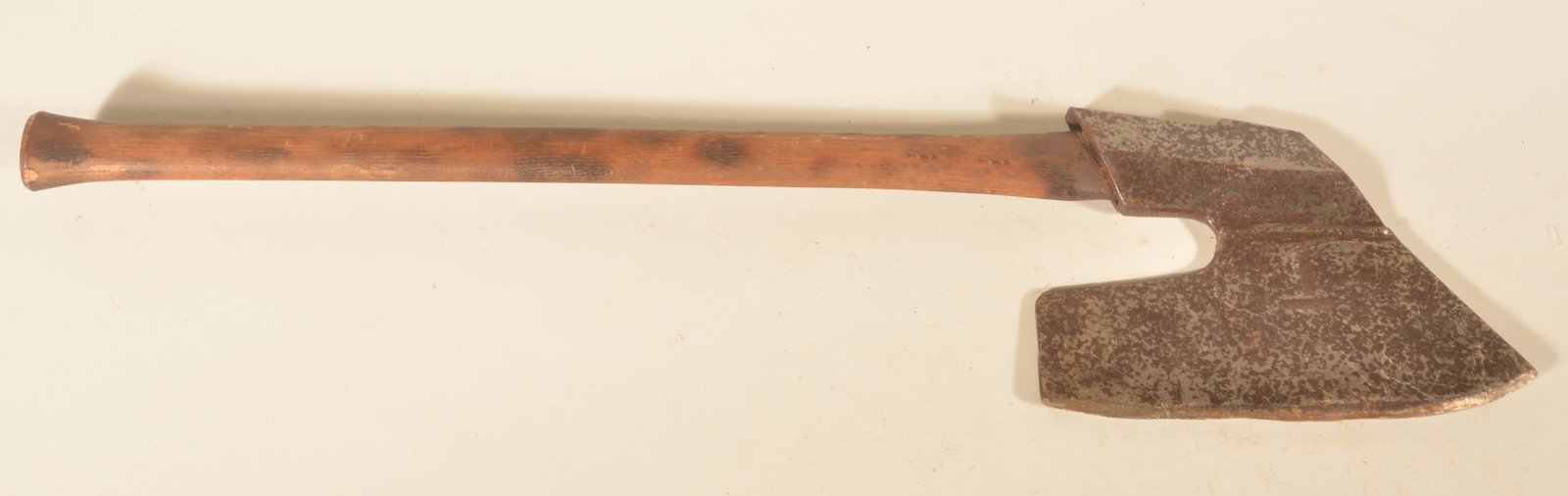 Signed Pennsylvania Goosewing Axe: Mid-19th century axe stamped twice by the blacksmith. Unfortunately neither stamp is legible. 36"L