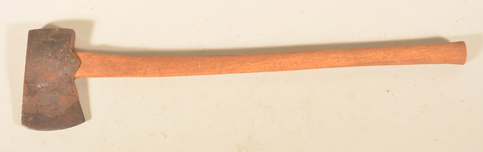 Signed Berks County J.D. Seidel Felling Axe: John D. Seidel (1828-1914) was a blacksmith working in the Reading area of Berks County, Pa. His son (see next lot) was also a blacksmith and carried on the family tradition. Axe head is stamped once
