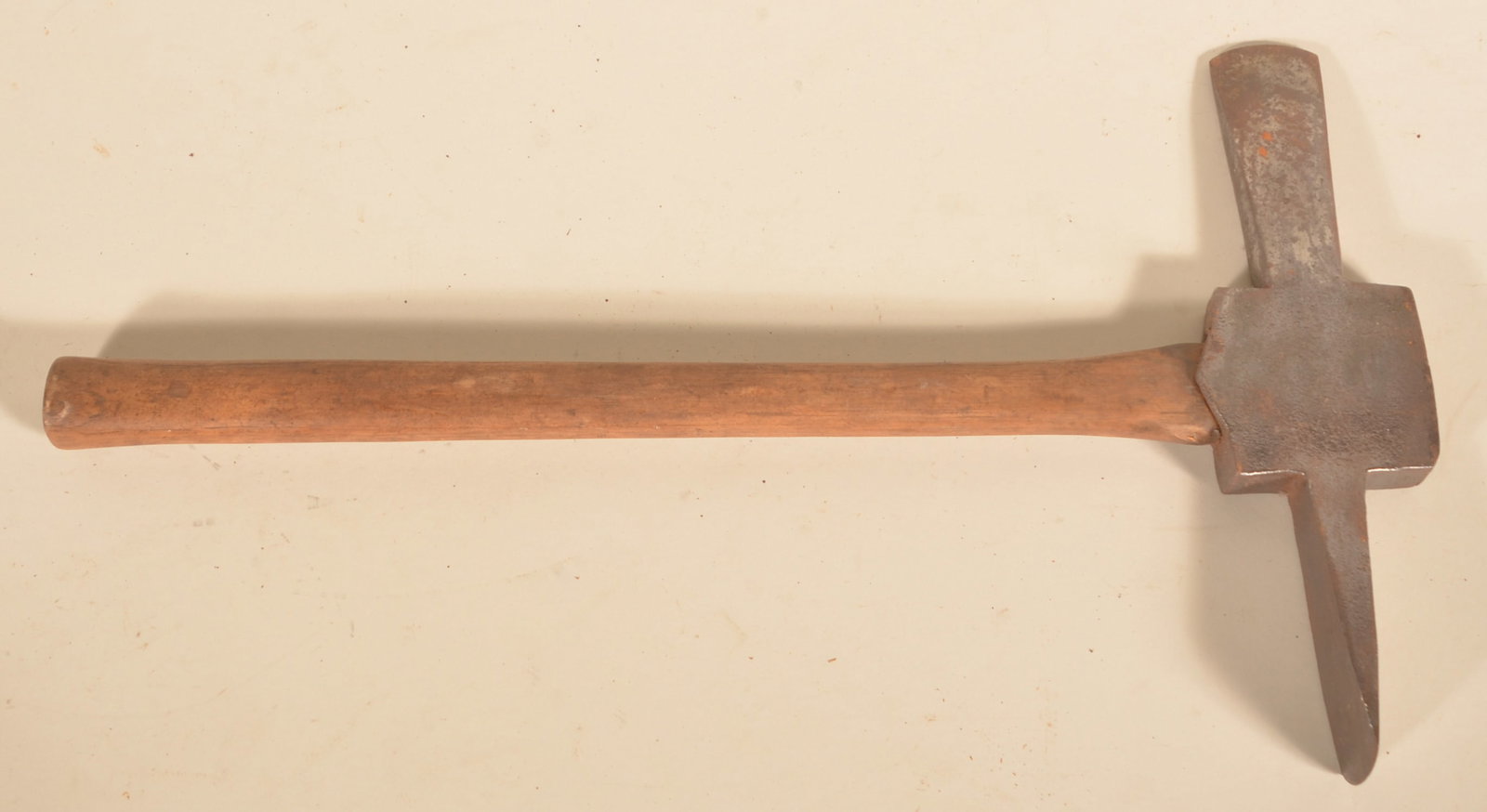 Unusual Double Bit Post Hole Axe: 19th century, unsigned. 23"L