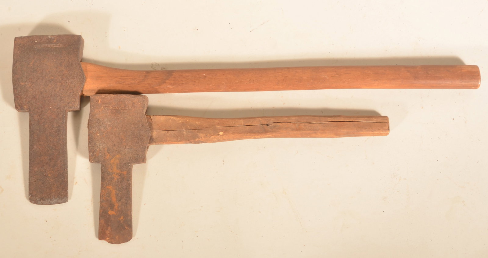 Two J.B. Stohler Signed Post Hole Axes (1 of 5)