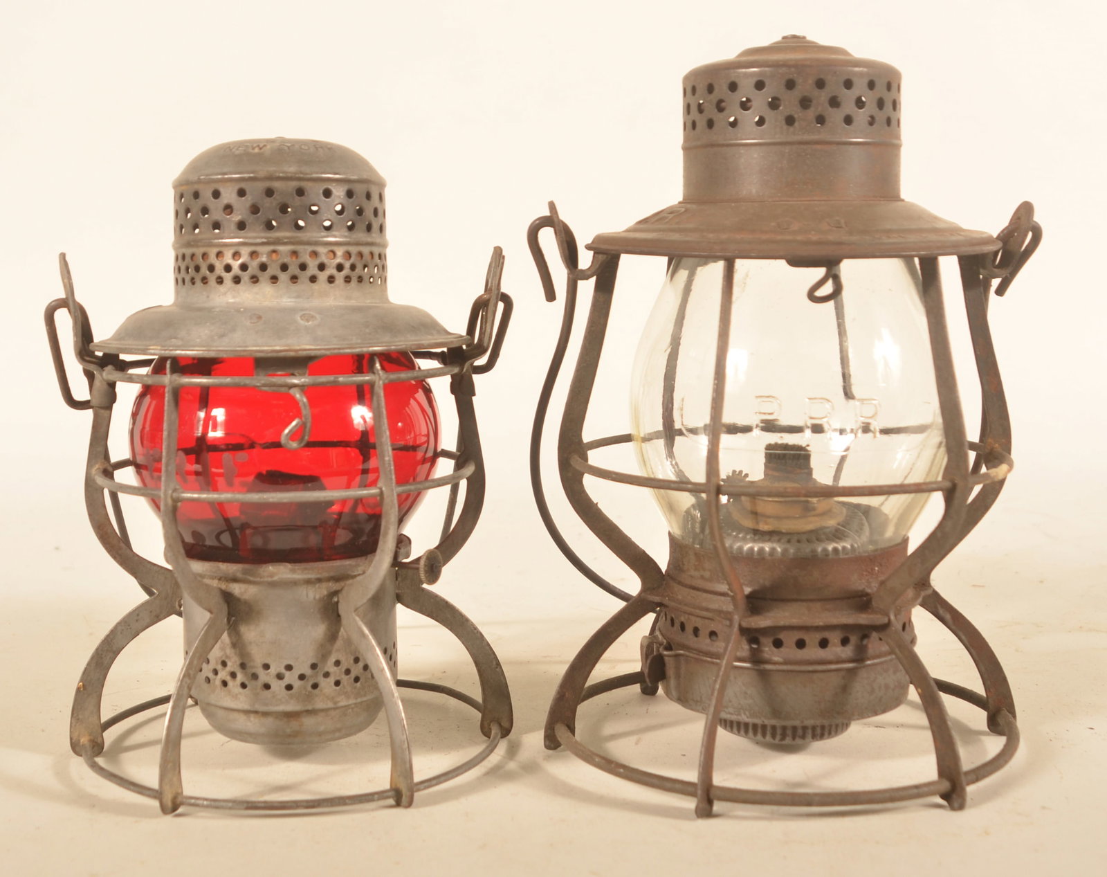 Red Globe Erie RR Lantern & PRR Lantern (1 of 5)