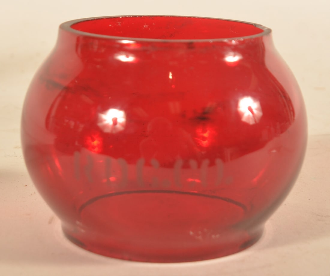 Dressel Reading Co. Ruby Globe Railroad Lantern - 4