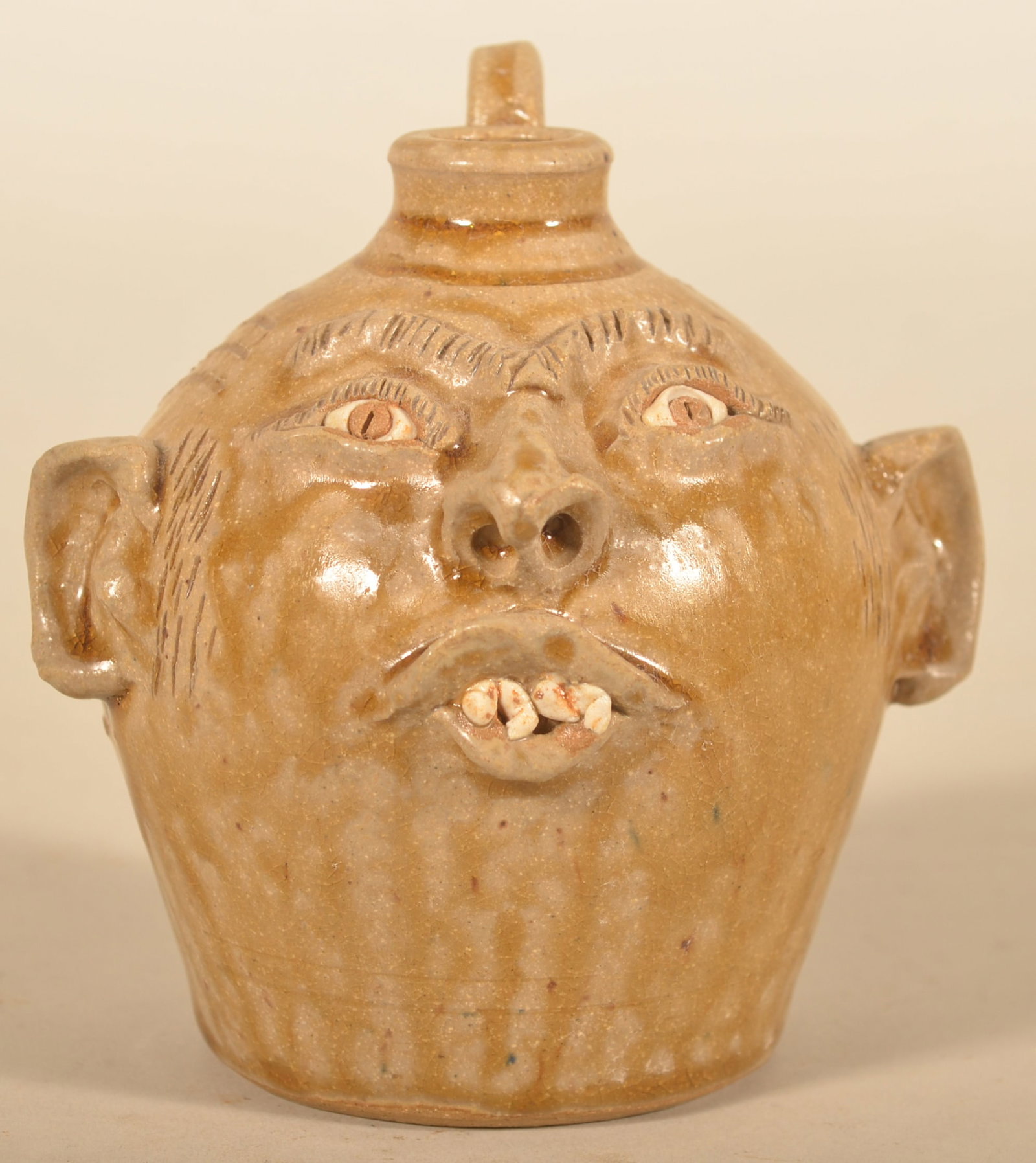 Small Signed John Brock Face Jug (1 of 4)