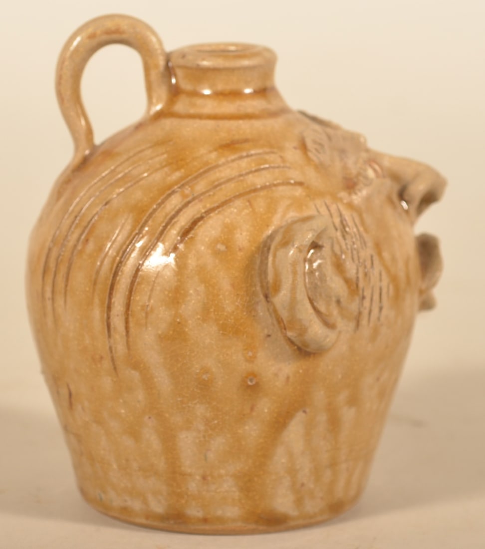 Small Signed John Brock Face Jug - 2