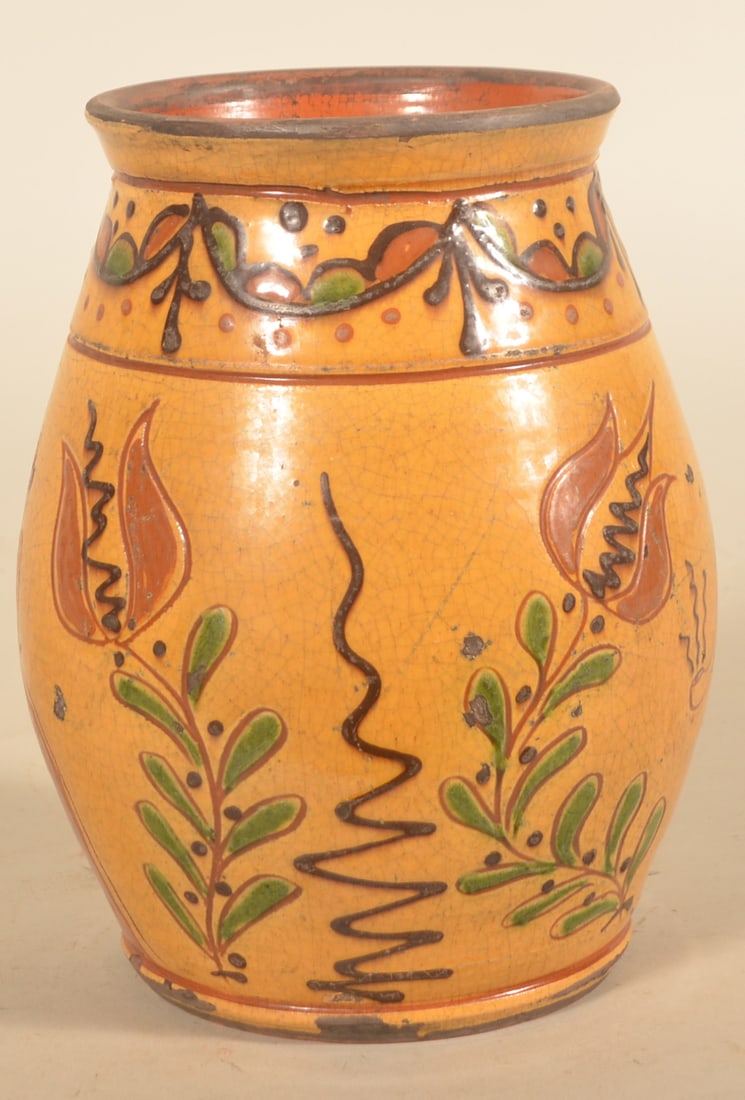 Greg Shooner Sgraffito Redware Jar - 2