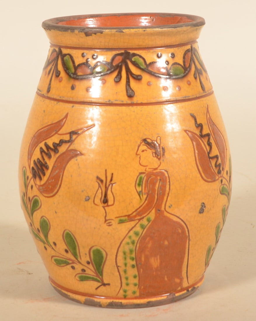 Greg Shooner Sgraffito Redware Jar - 3