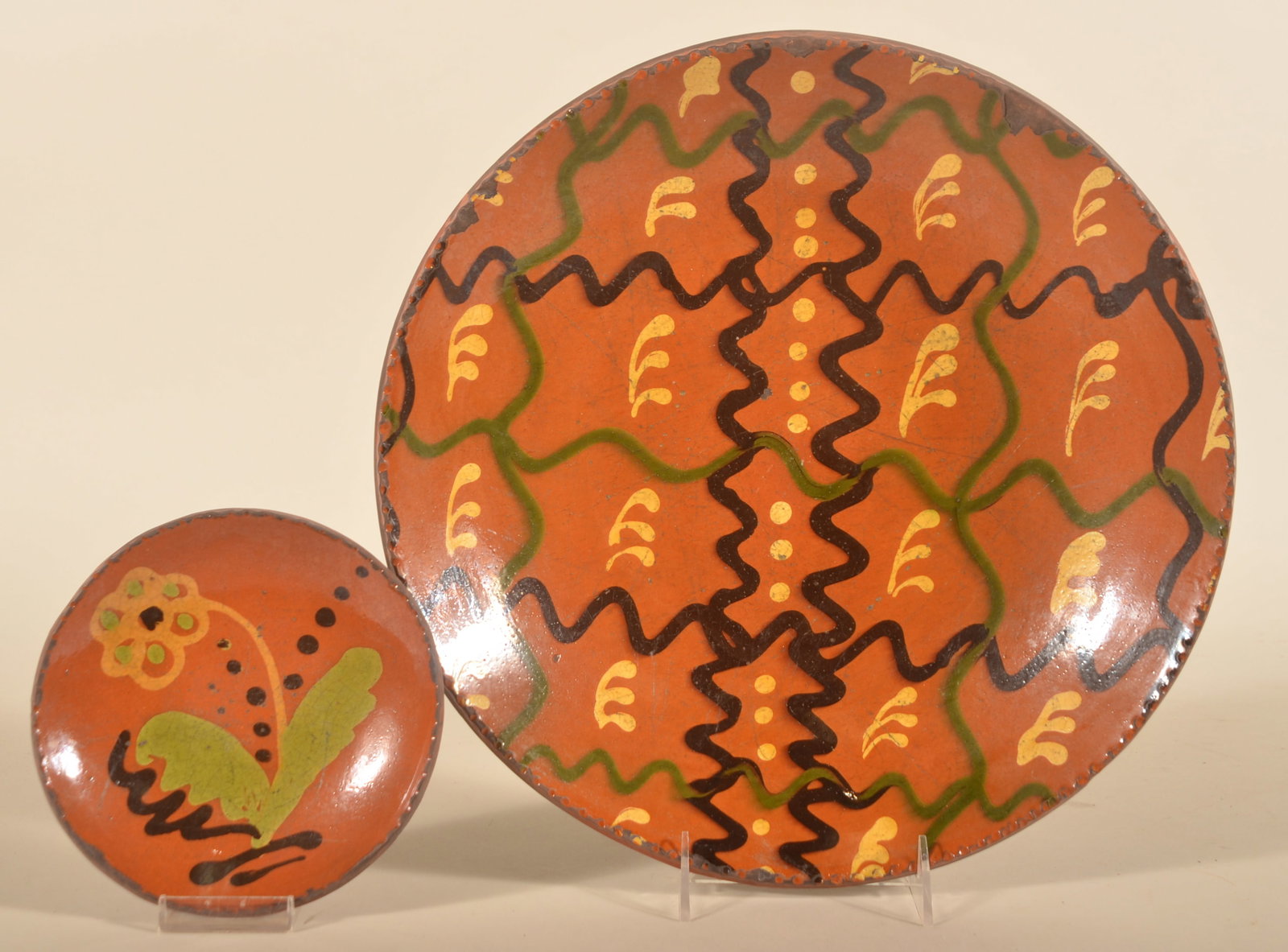Greg Shooner Slip-Decorated Redware Plates (1 of 5)