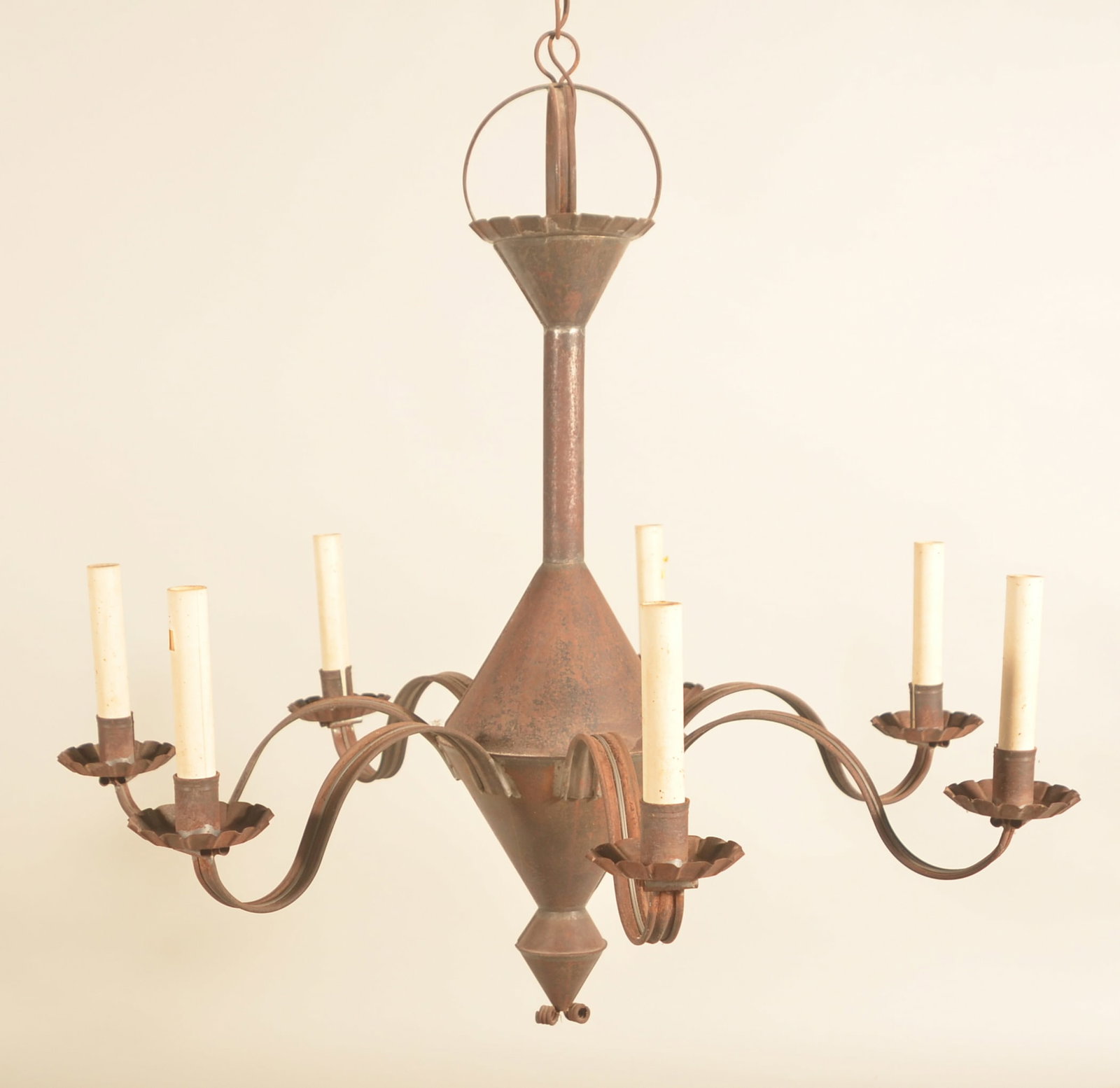 Signed Jerry Martin 7-Arm Tin Chandelier (1 of 5)