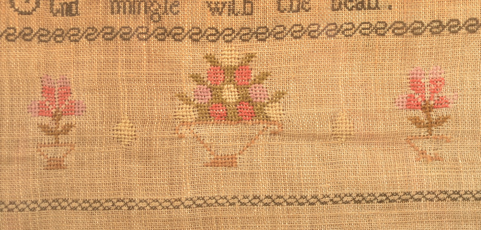 Large Vertical Format 1832 Antique Sampler - 4