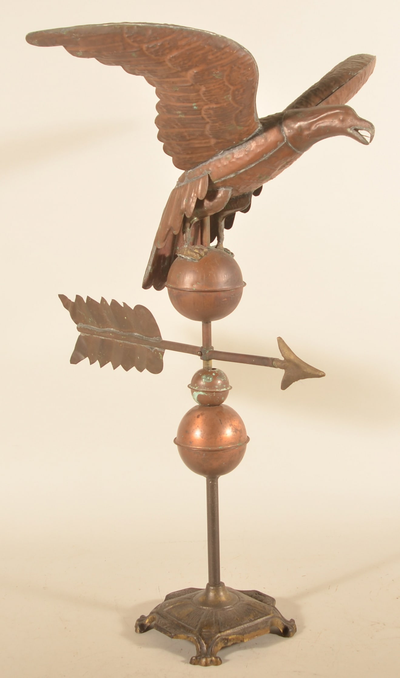 Antique Full-Bodied Copper Eagle Weathervane (1 of 5)