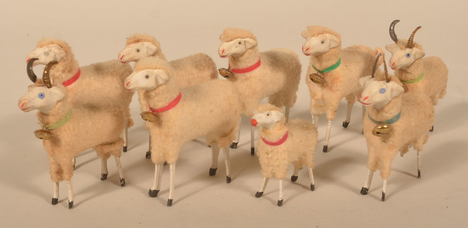 Collection of Antique Putz German Stick Sheep (1 of 3)