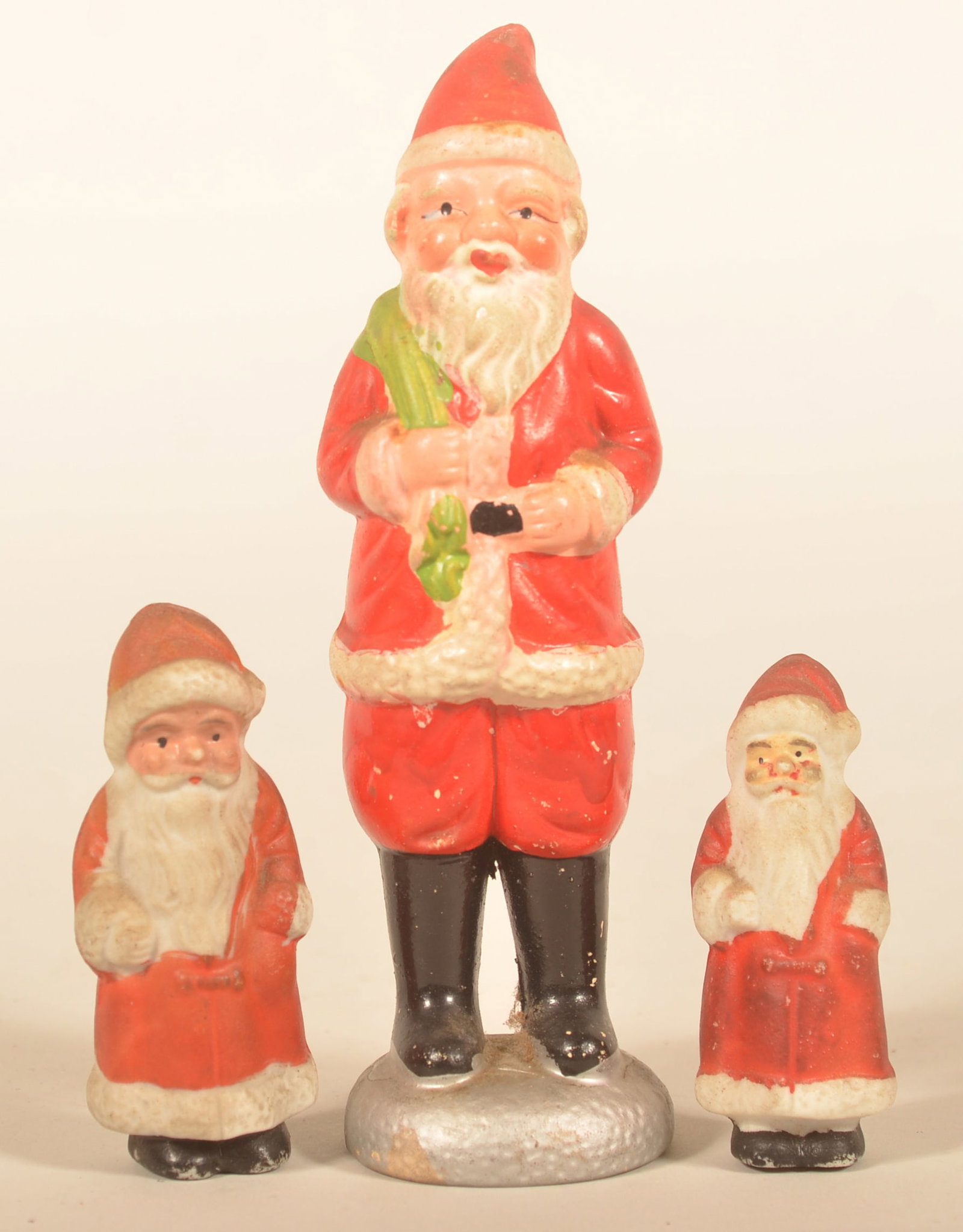 Three Antique Christmas Santa Claus Belsnickels (1 of 3)