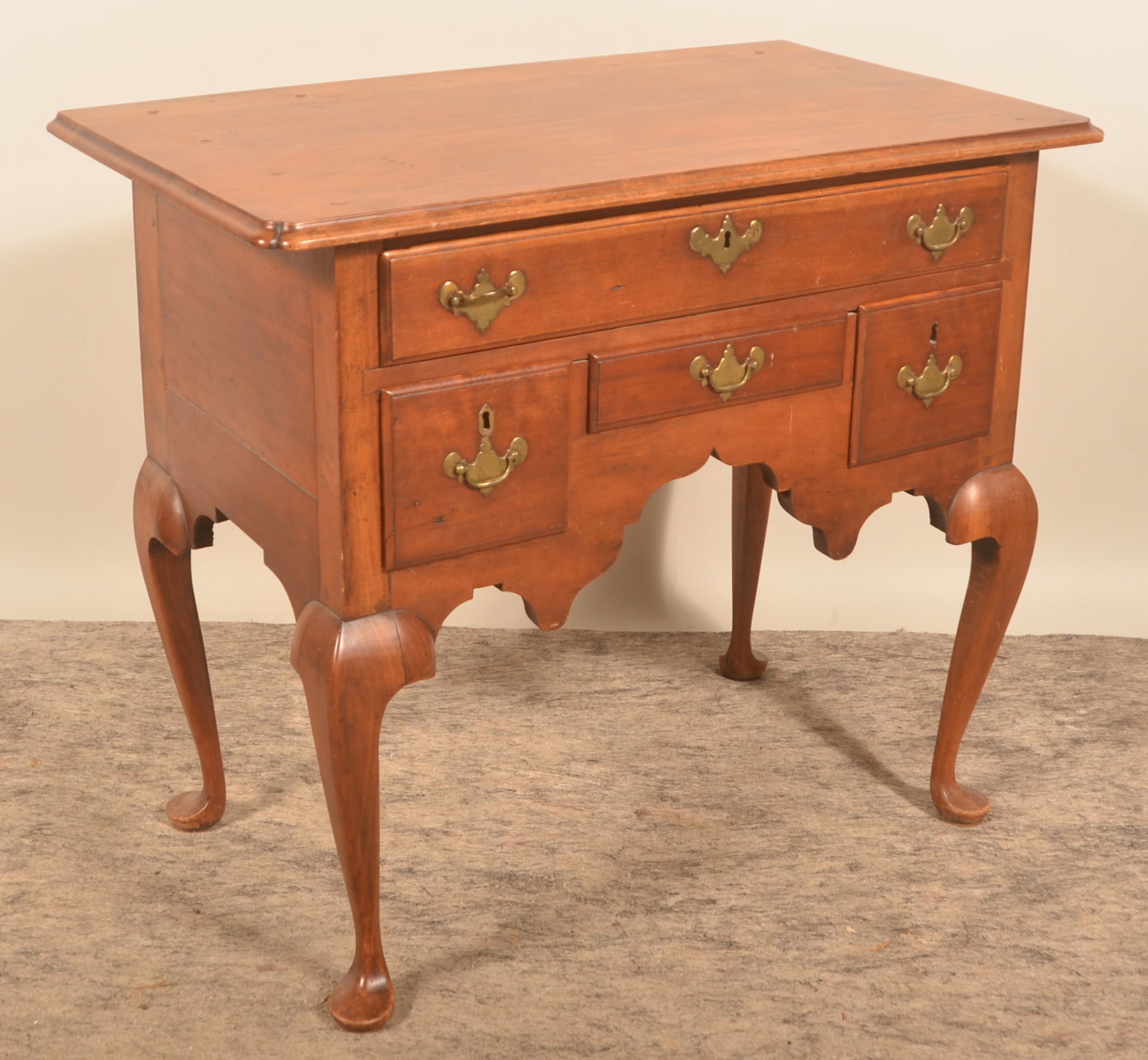Early Pennsylvania Queen Anne Cherry Lowboy (1 of 4)