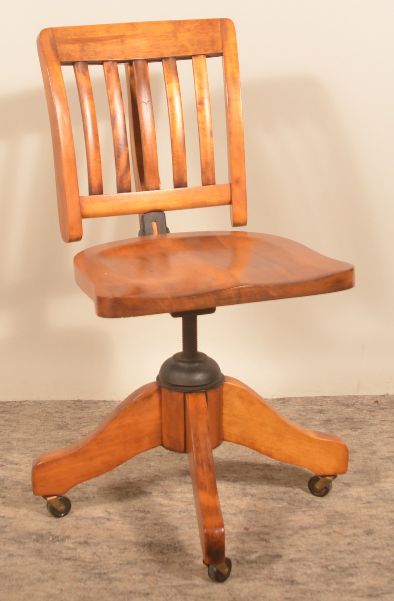 Antique Mahogany Adjustable Work Chair (1 of 3)