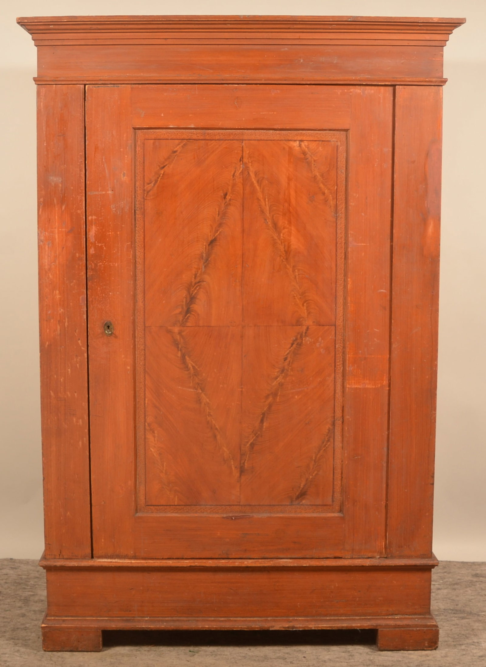 Paint-Decorated 1-Door Wardrobe (1 of 4)