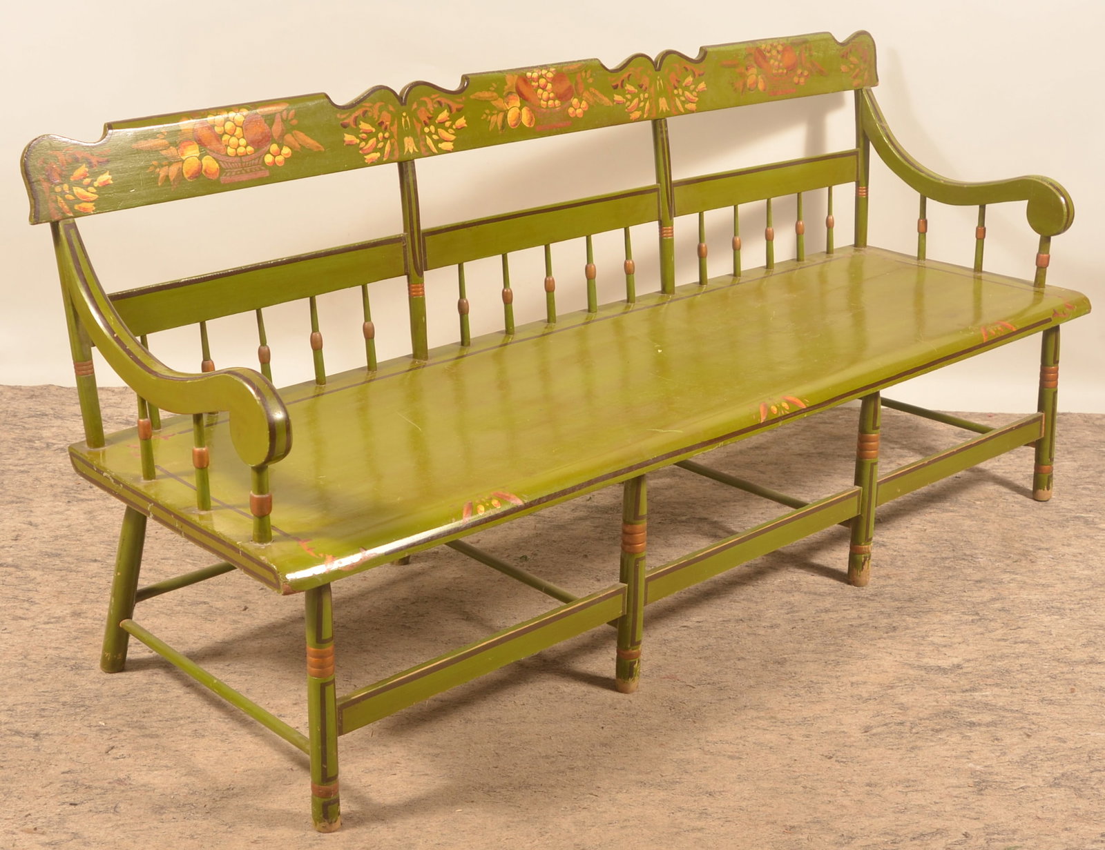 Half-Spindle-Back Pennsylvania Settle Bench - 3