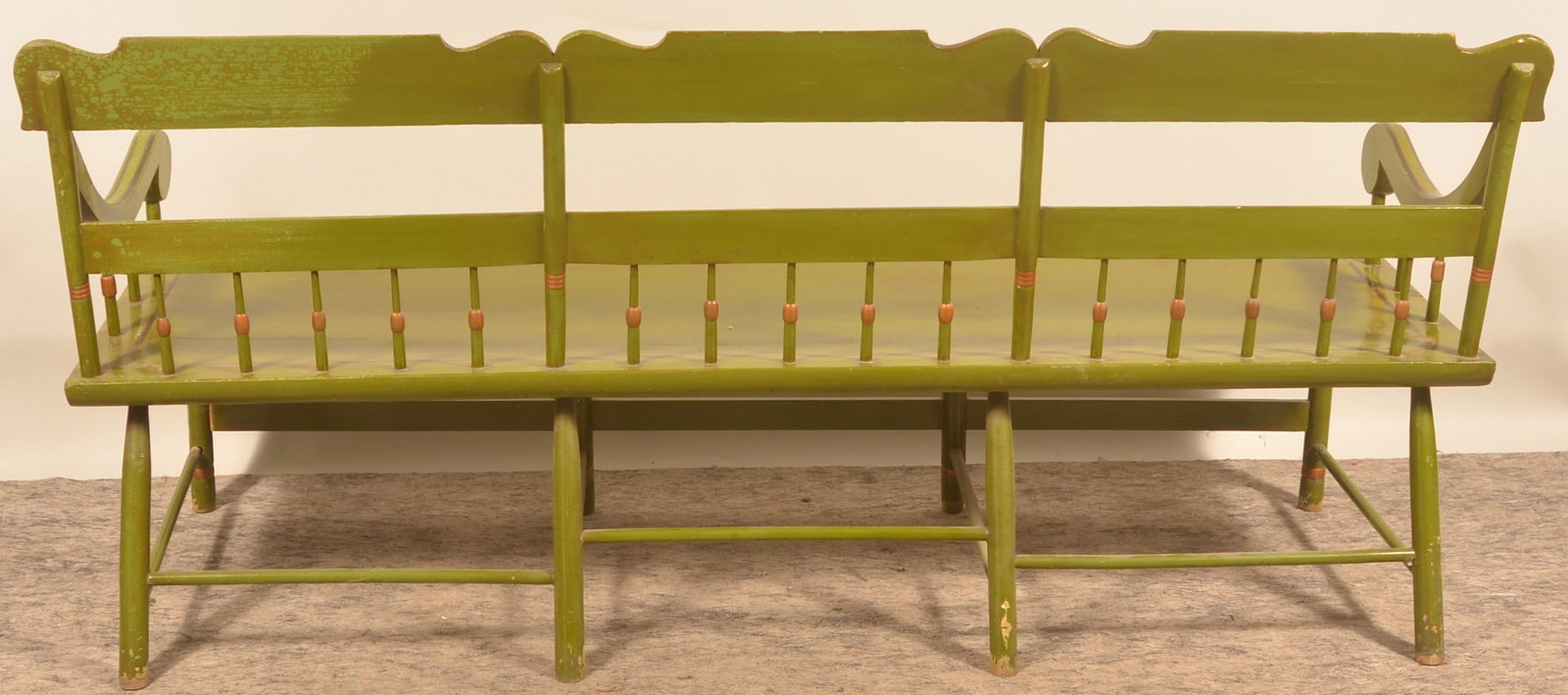 Half-Spindle-Back Pennsylvania Settle Bench - 4