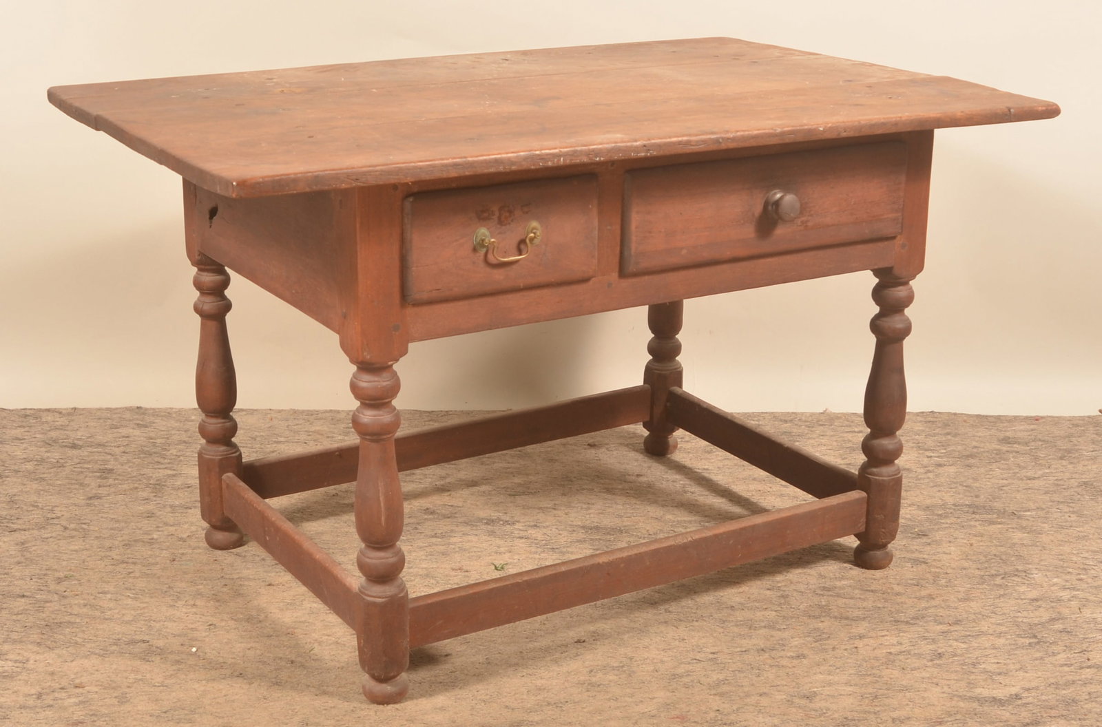 Early Walnut 3-Board Top Farm Table (1 of 4)