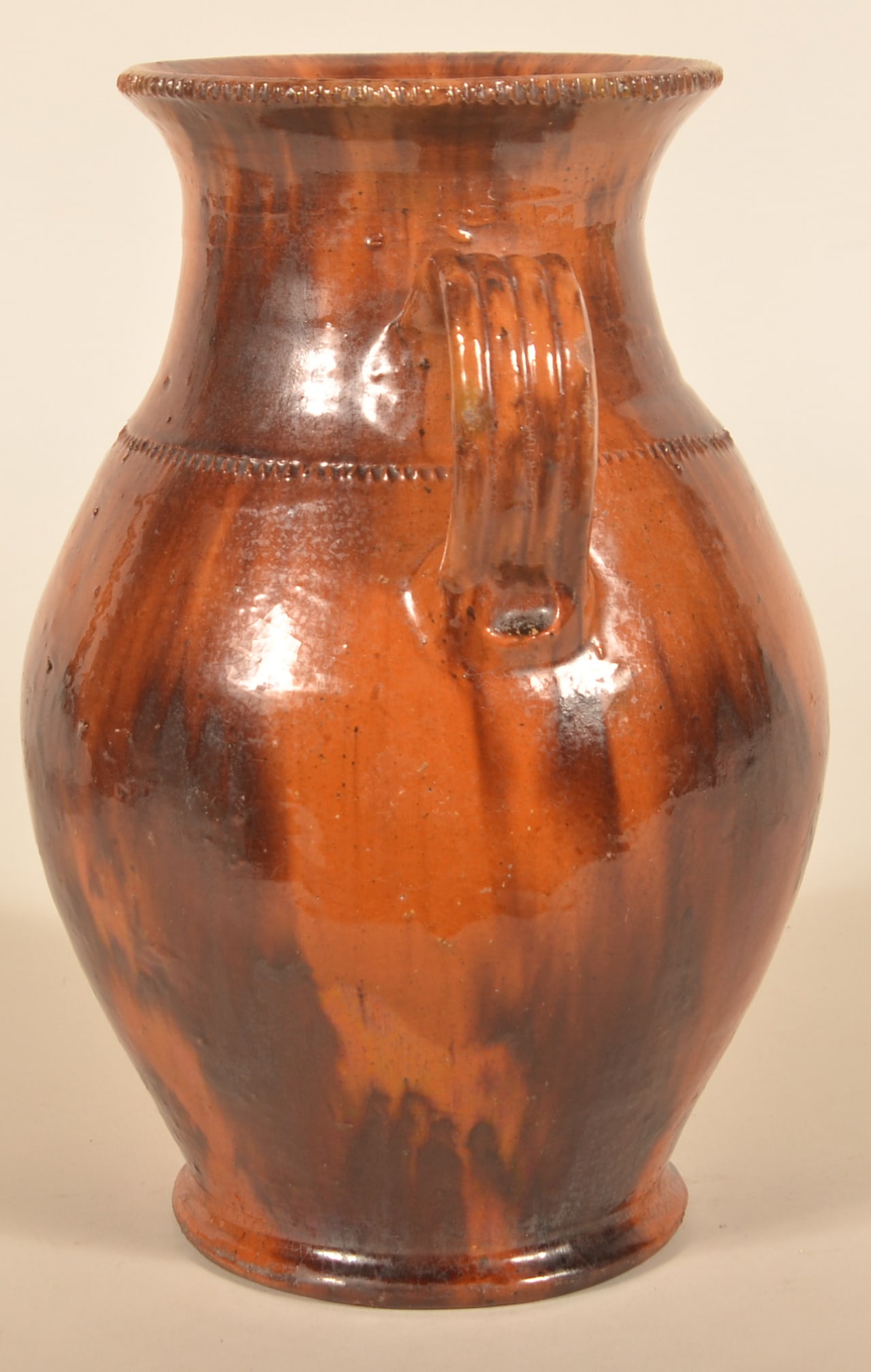 Jacob Medinger Redware Double-Handled Urn - 2