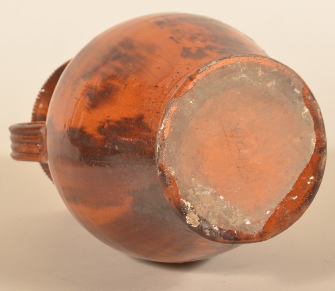 Jacob Medinger Redware Double-Handled Urn - 4